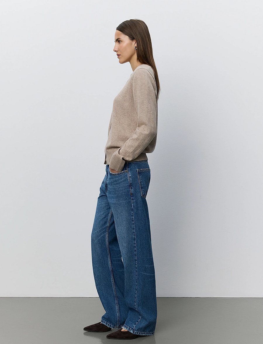 Sofie Schnoor - RIOSW MID WAIST JEANS - hosen mit weitem bein - denim blue - 3