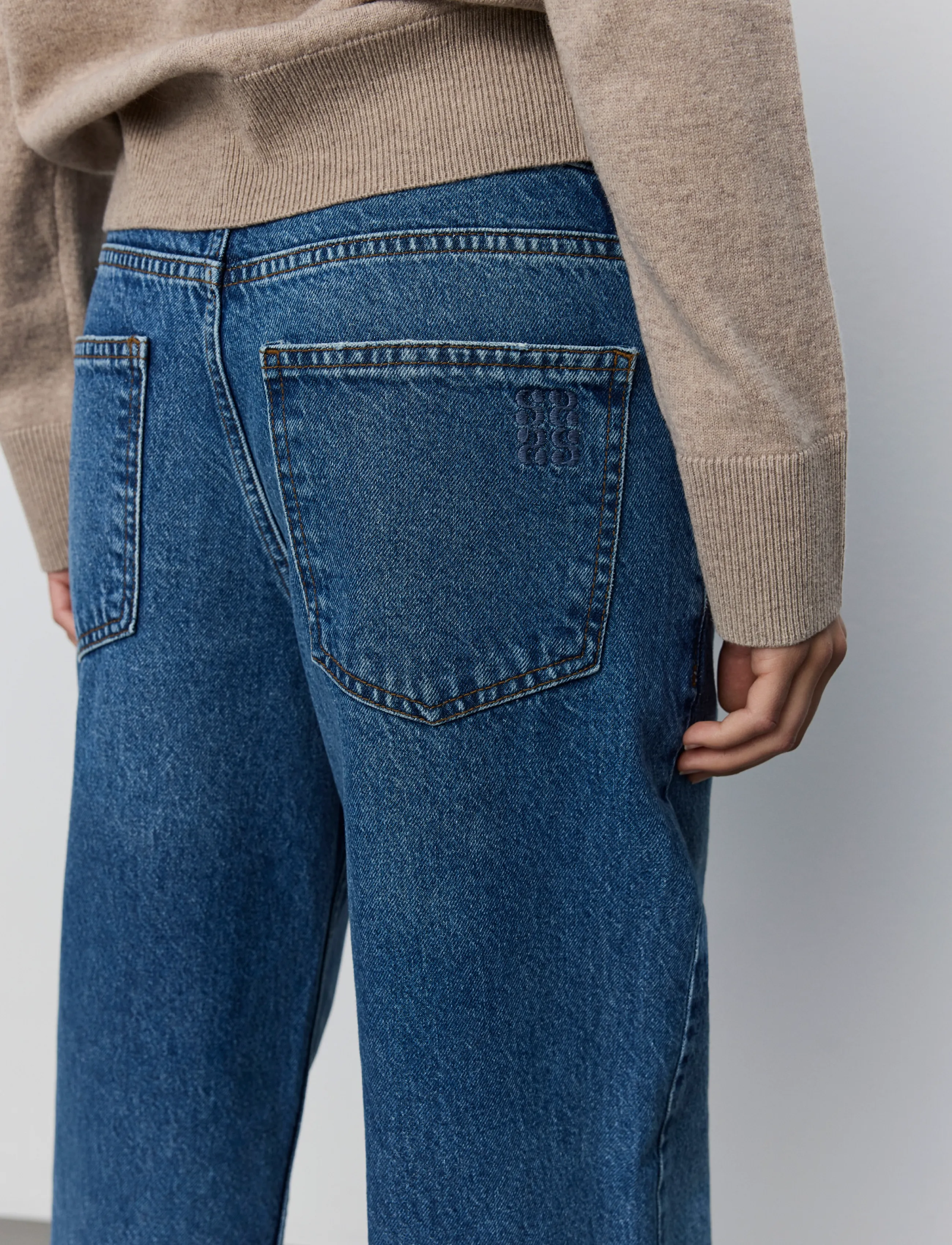 Sofie Schnoor - RIOSW MID WAIST JEANS - hosen mit weitem bein - denim blue - 4