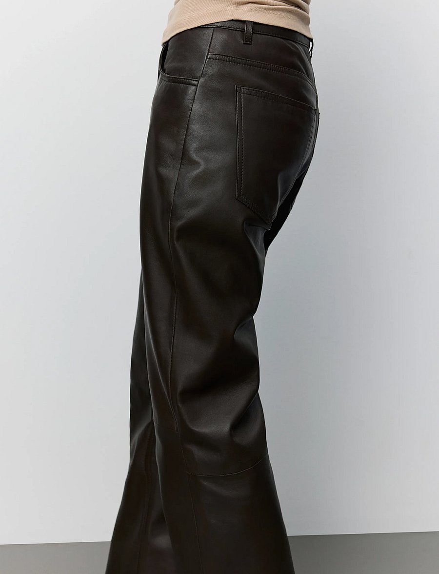 Sofie Schnoor - GATTISW LEATHER PANTS - læderbukser - dark brown - 3