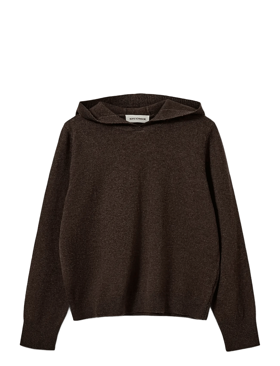 Sofie Schnoor - CASSIESW KNIT HOODIE - kapuzenpullover - brown fudge - 1
