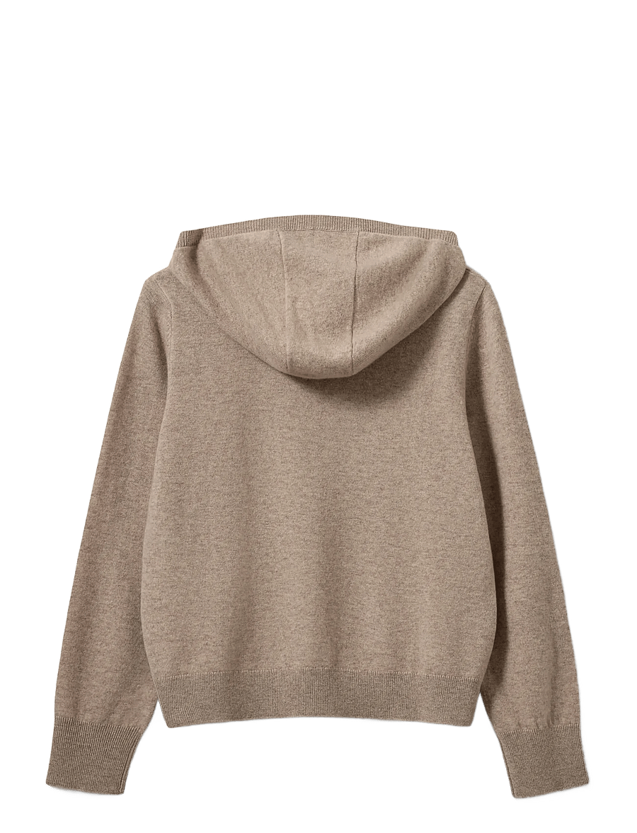Sofie Schnoor - CASSIESW KNIT HOODIE - kapuutsiga pusad - brown melange - 1