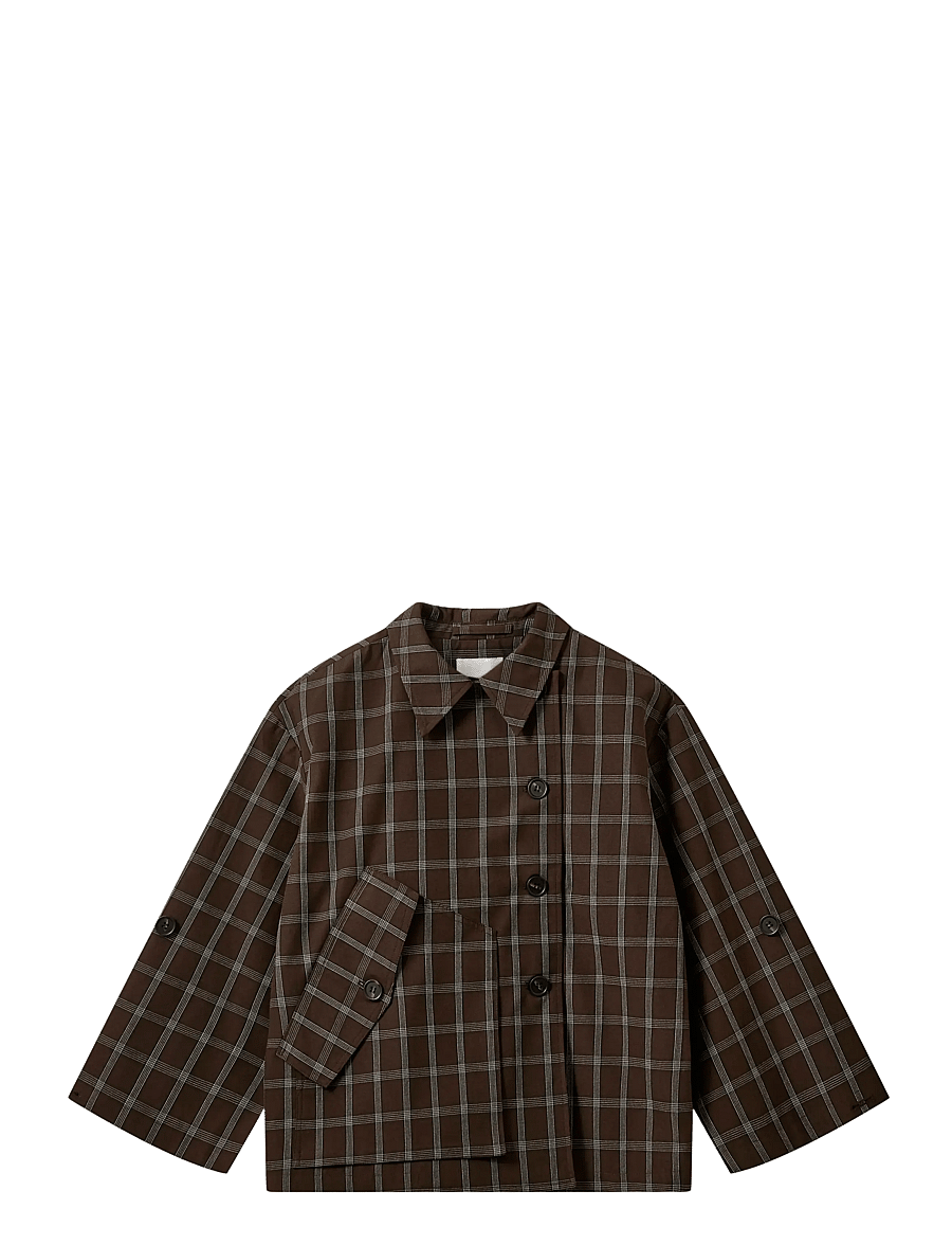 Sofie Schnoor - AGATHASW CHECK JACKET - frühlingsjacken - brown check - 1