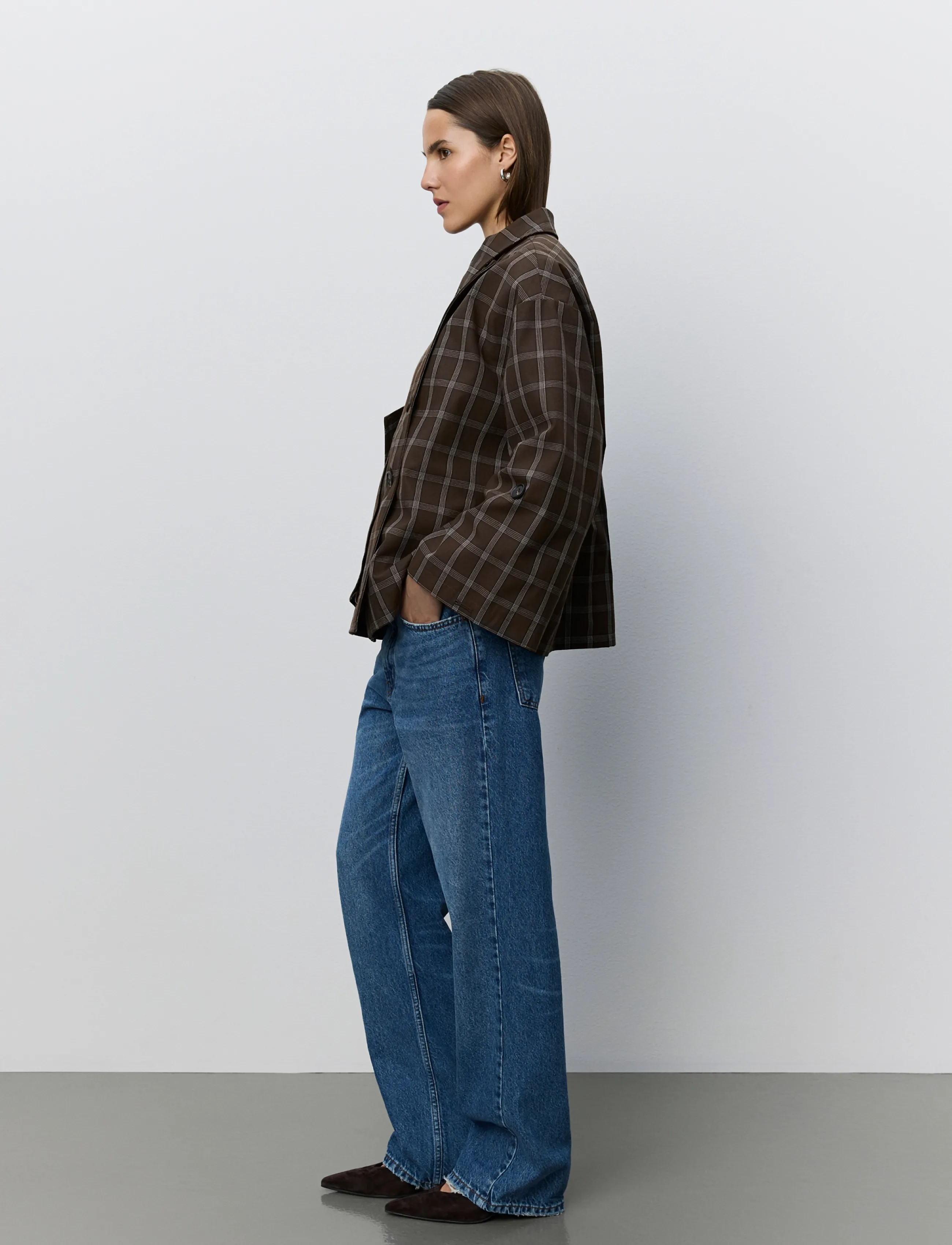 Sofie Schnoor - AGATHASW CHECK JACKET - frühlingsjacken - brown check - 3