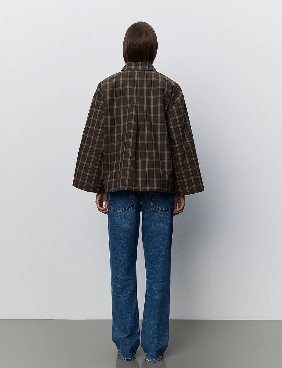 Sofie Schnoor - AGATHASW CHECK JACKET - frühlingsjacken - brown check - 4