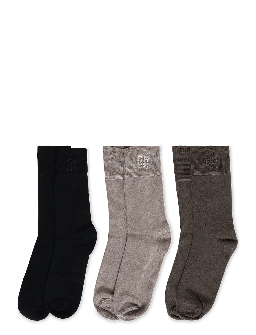 Sofie Schnoor - TERRIESW ANKLE SOCK x 3 MIX - sneackersocken - brown/black - 1