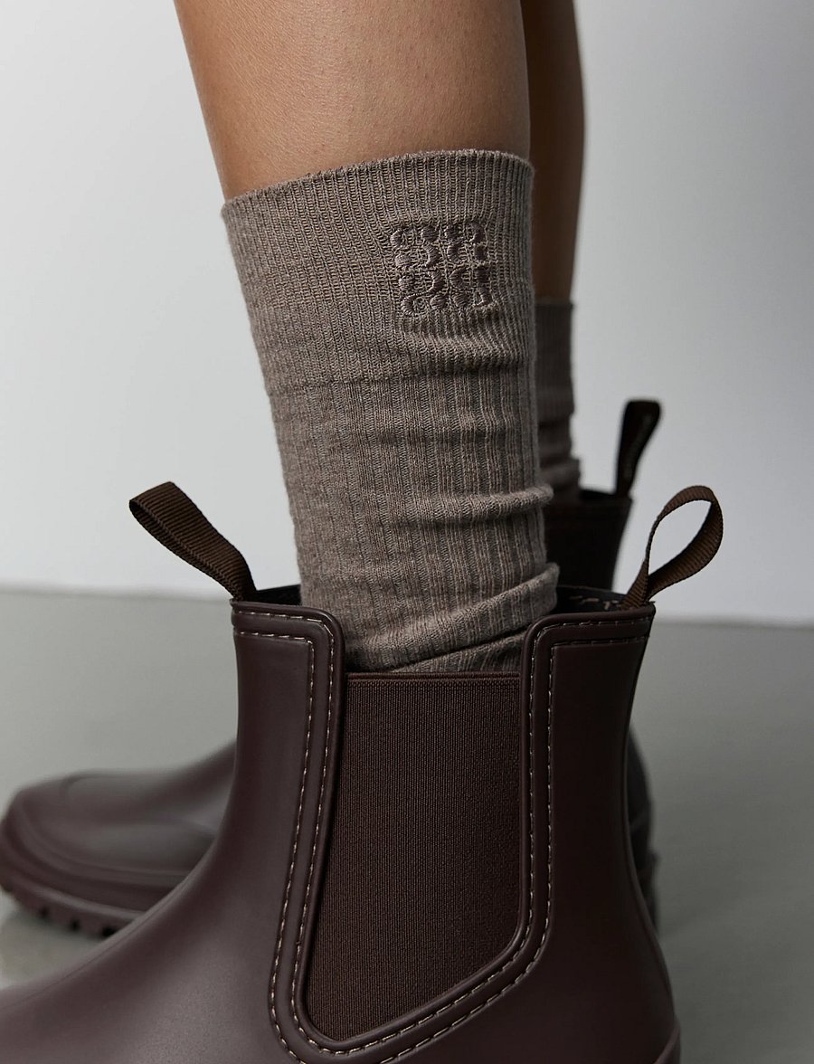 Sofie Schnoor - BEATHASW KNEE SOCK x 2 - kniestrümpfe - camel melange - 0