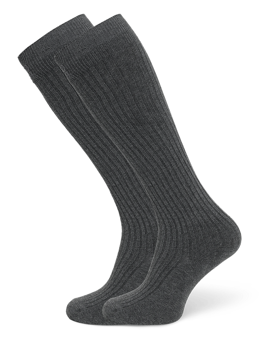 Sofie Schnoor - BEATHASW KNEE SOCK x 2 - kniestrümpfe - dark grey melange - 1