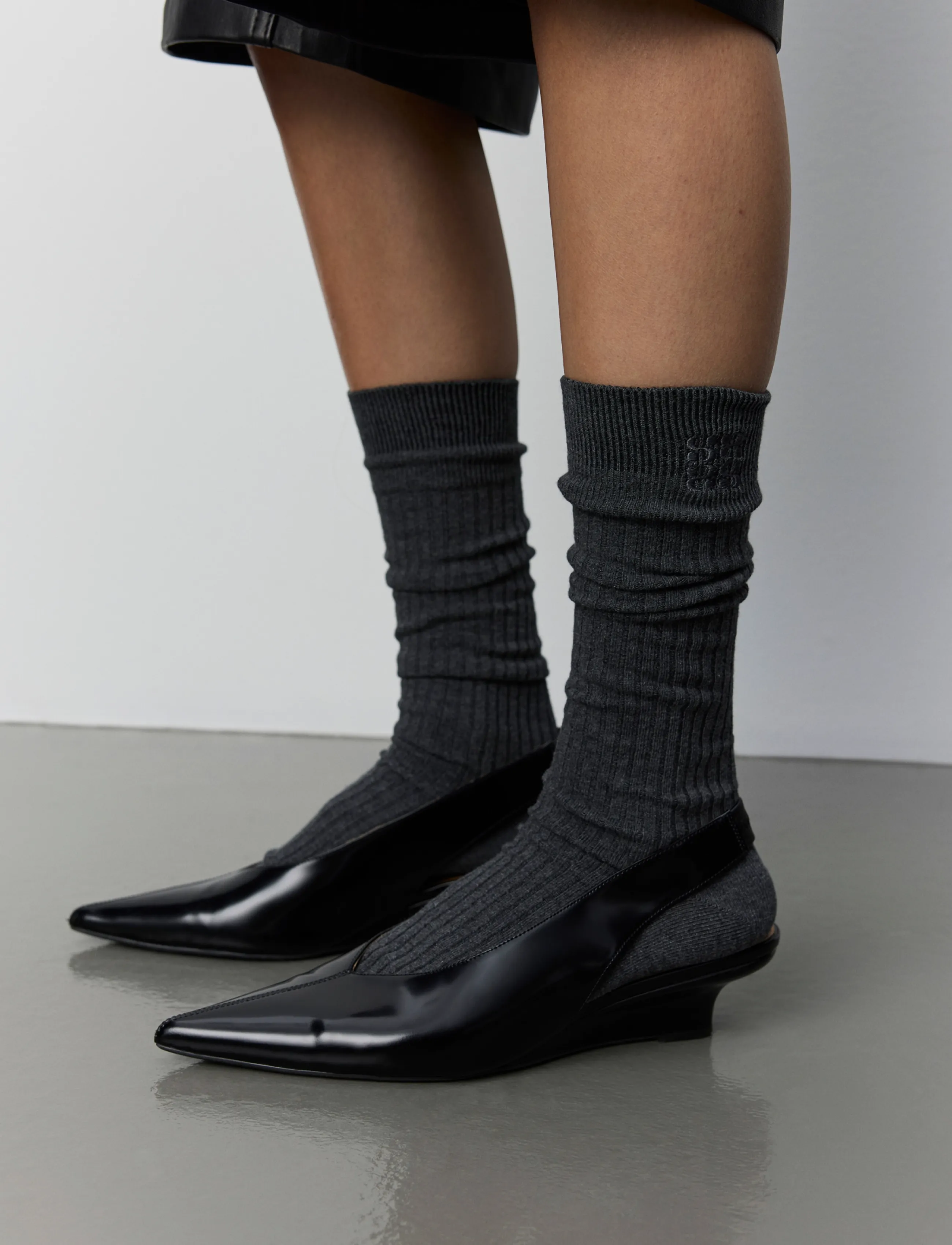 Sofie Schnoor - BEATHASW KNEE SOCK x 2 - kniestrümpfe - dark grey melange - 3