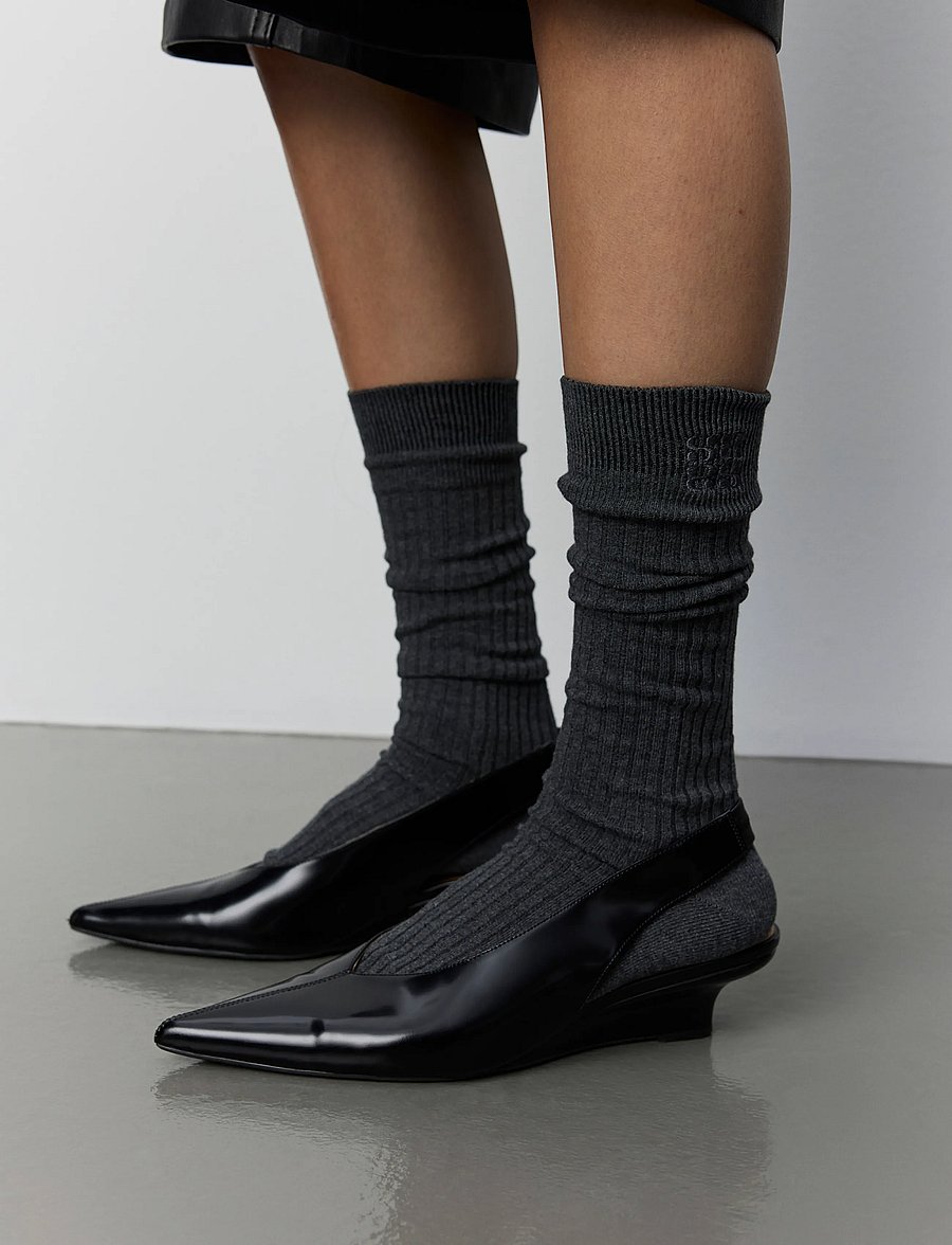 Sofie Schnoor - BEATHASW KNEE SOCK x 2 - kniestrümpfe - dark grey melange - 3