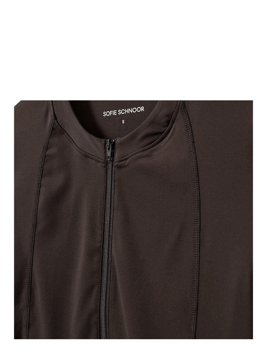 Sofie Schnoor - JayaSPO Zip Blouse - spordijakid - dark brown - 2