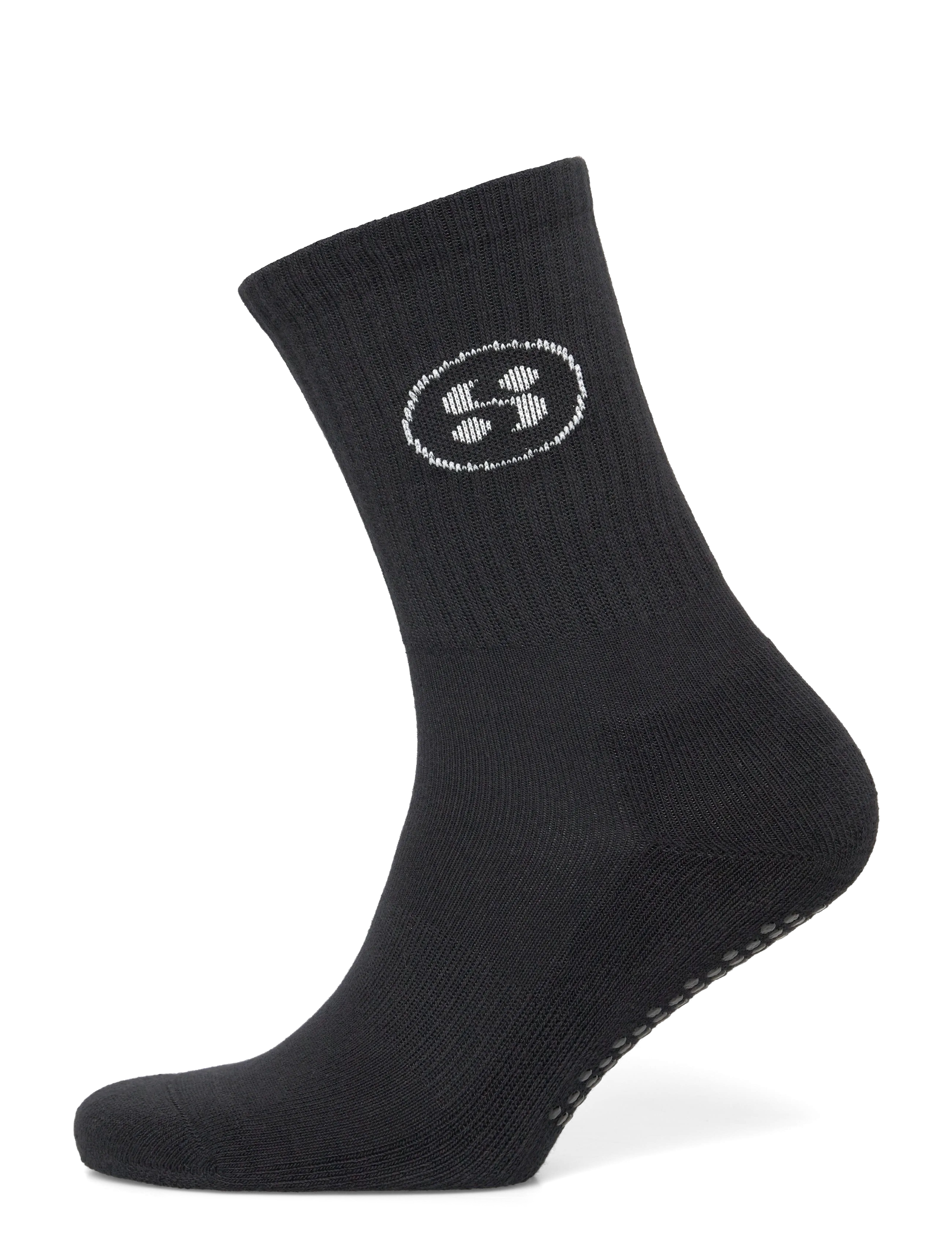 SOFSPO SOCKS WITH GRIP - BLACK