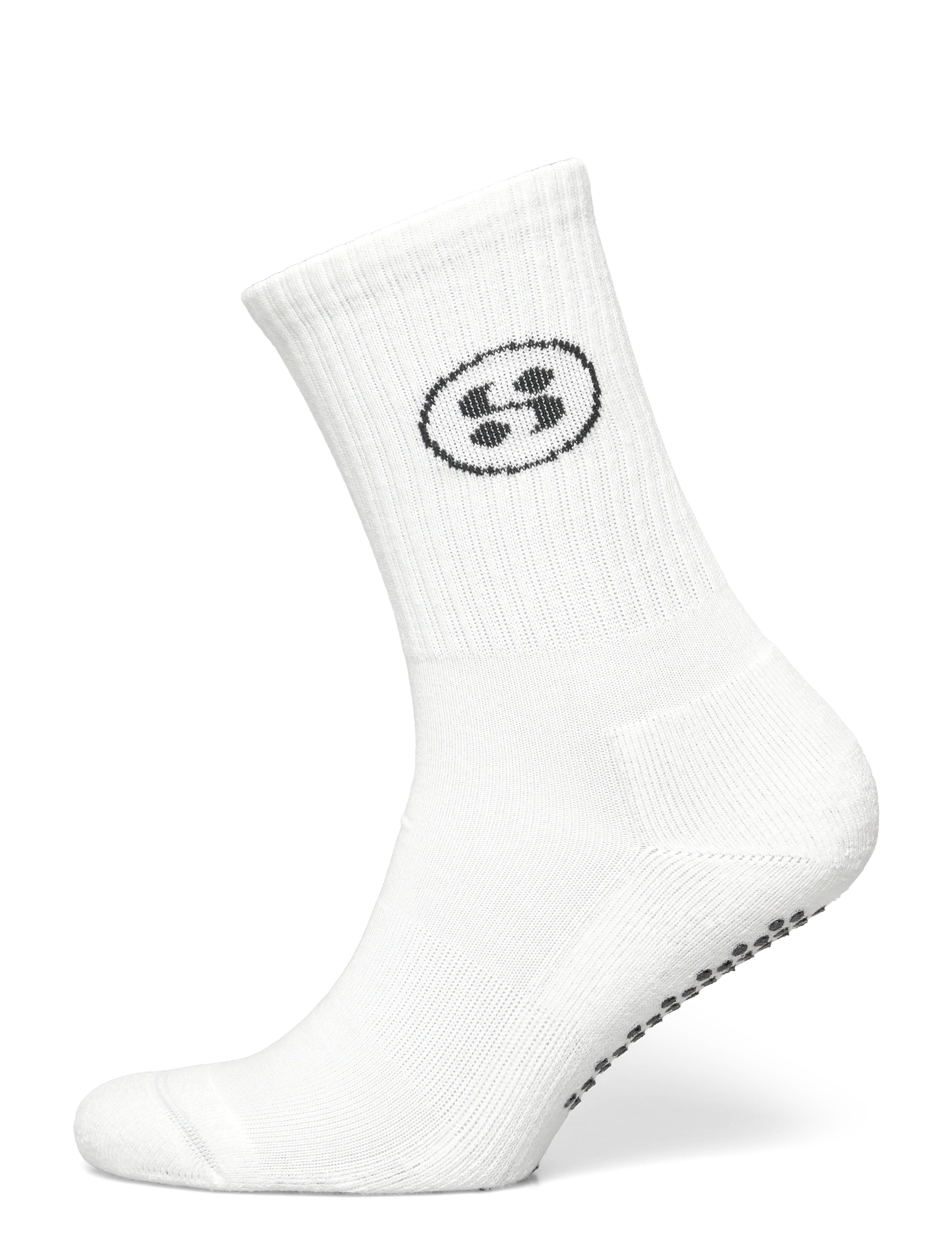 SOFSPO SOCKS WITH GRIP - OFF WHITE