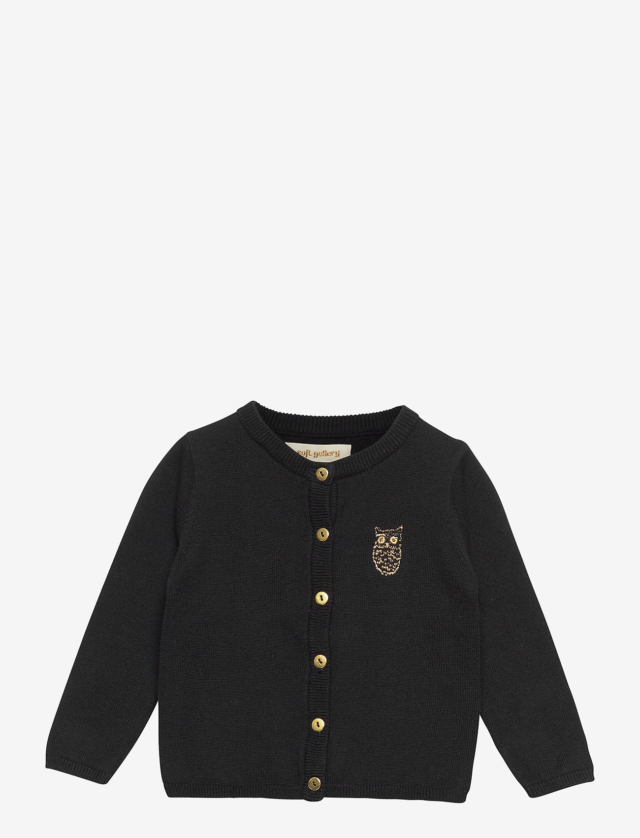 Soft Gallery - Carrie Cardigan - jet black, mini owl emb. - 0