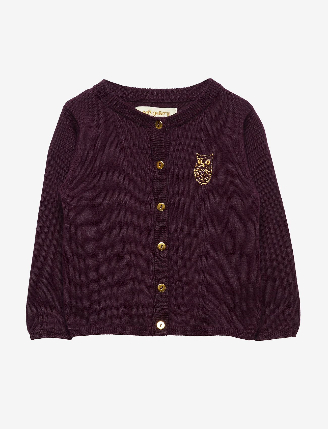 Soft Gallery - Carrie Cardigan - fig, mini owl emb. - 0