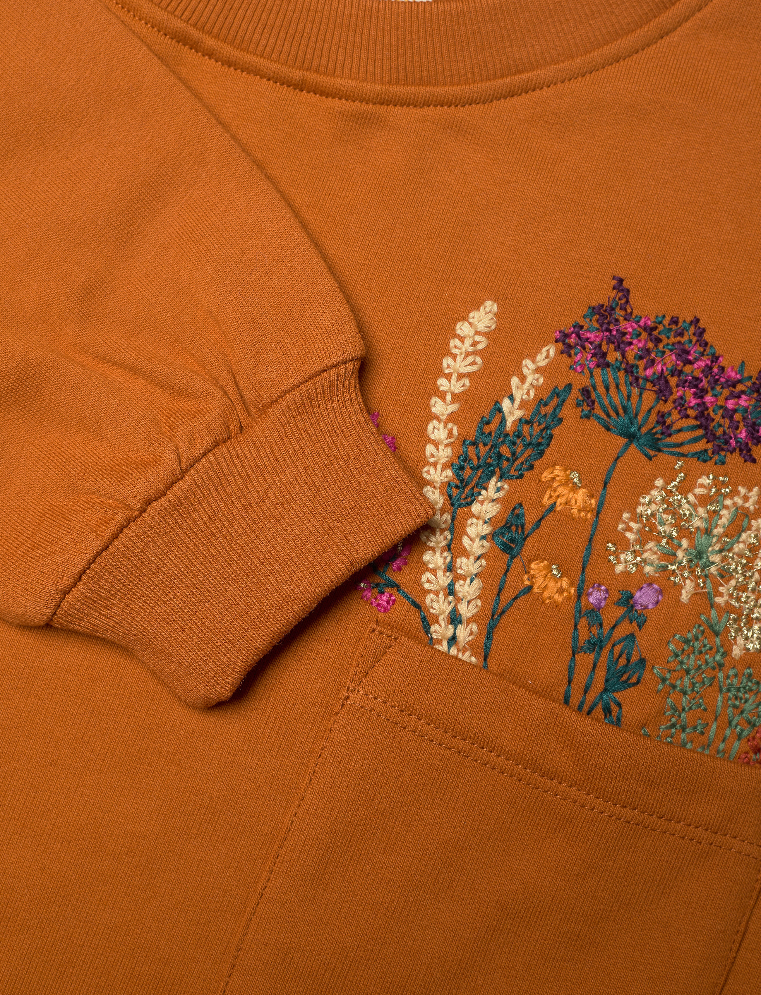 Soft Gallery - Garly Sweatshirt - pumpkin spice, bouquet emb - 2