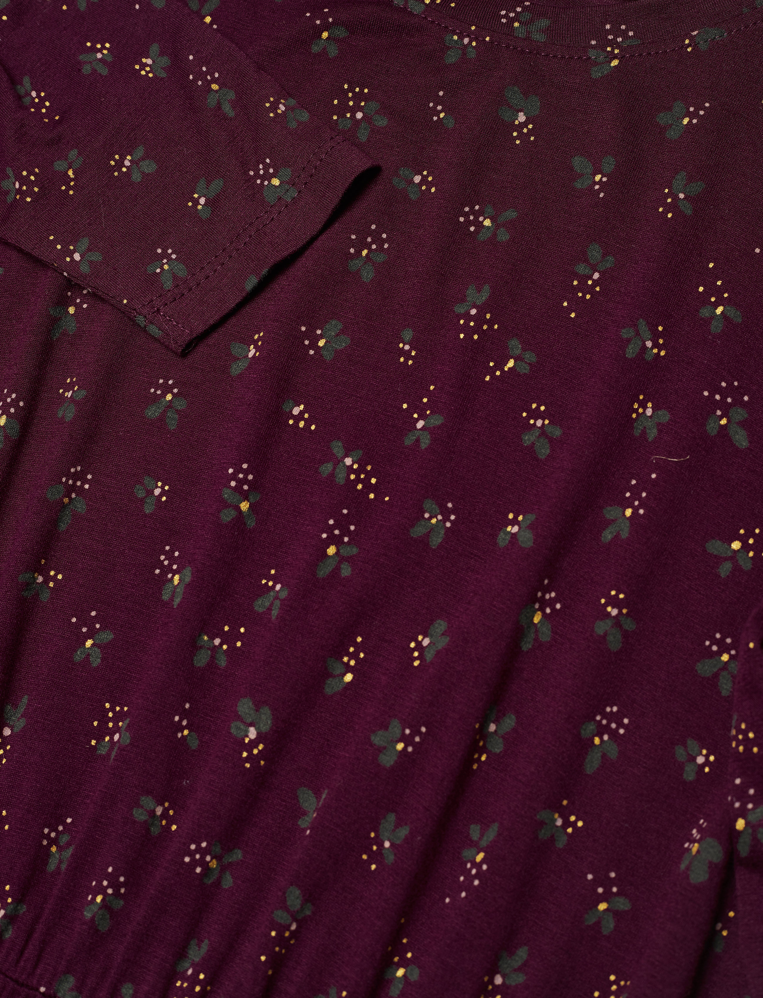 Soft Gallery - Vigdis Dress - fig, aop petals mini - 2
