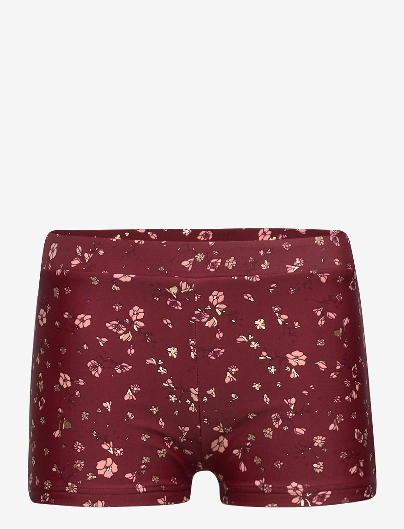 Soft Gallery - Pamela Swim Trunk - oxblood red, aop flowery s - 0