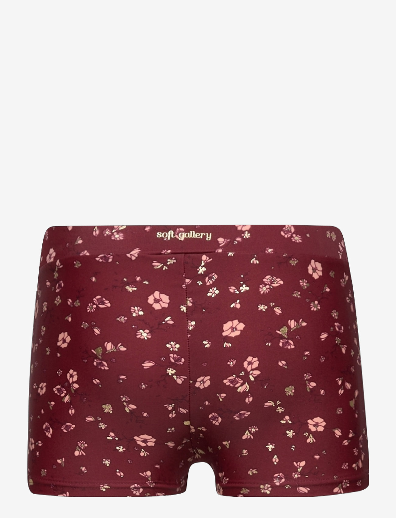 Soft Gallery - Pamela Swim Trunk - oxblood red, aop flowery s - 1