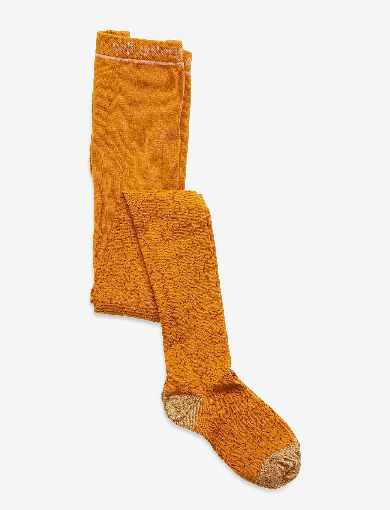 Soft Gallery - Junior Girl Christmas Tights - thai curry, broderie anglaise - 0