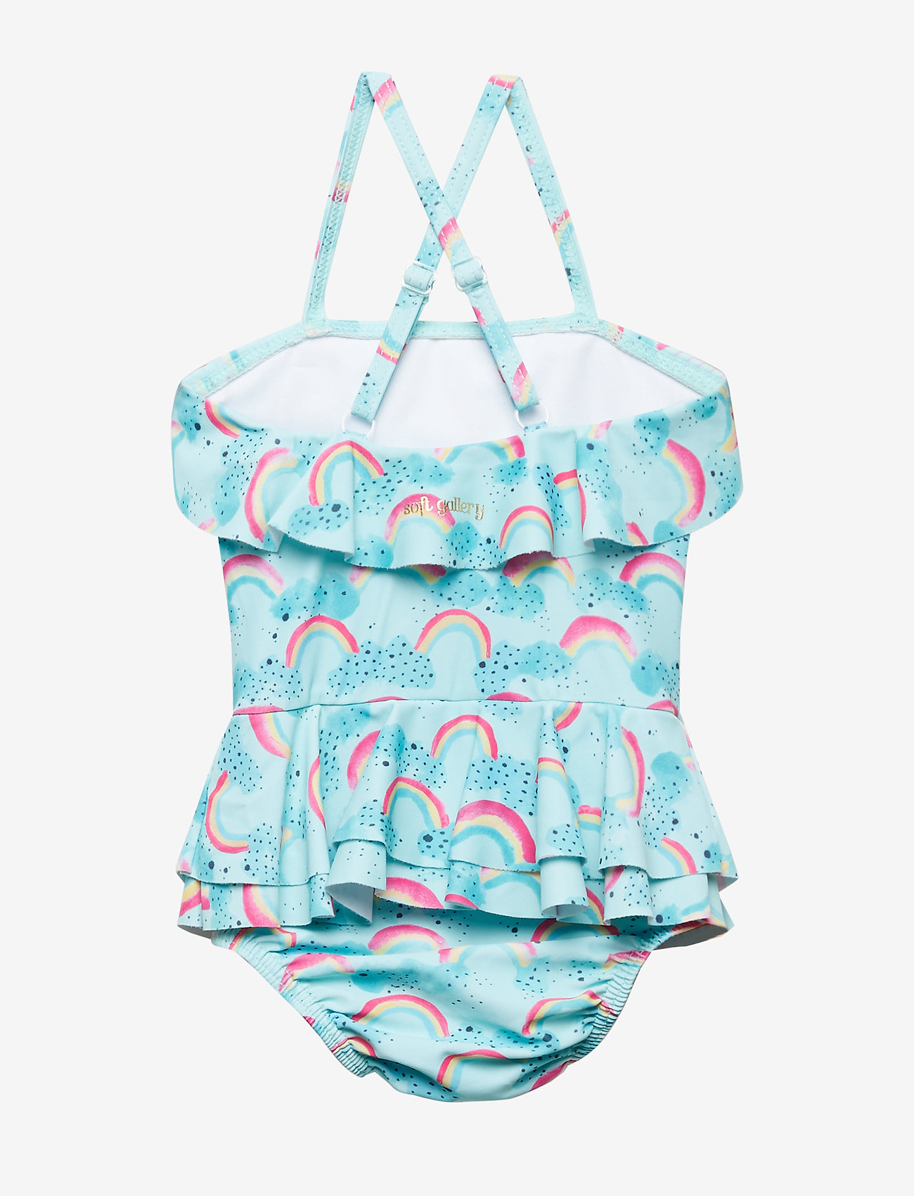 Soft Gallery - Shirley Swimsuit - blue tint, aop rainbow - 1