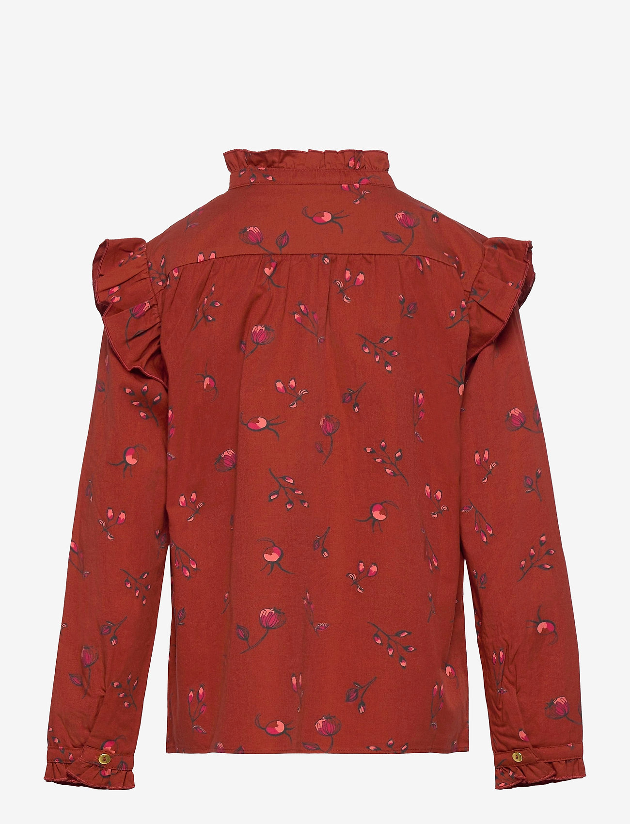 Soft Gallery - Tilde Shirt - red ochre, aop cloudberry - 1