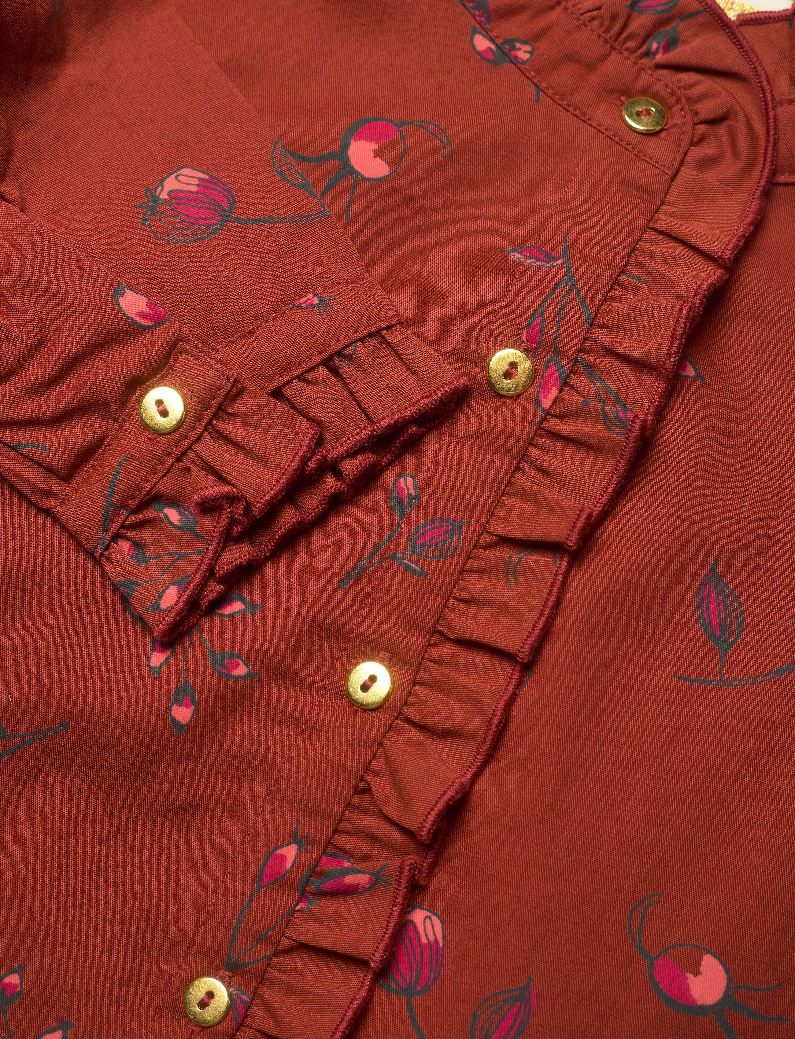 Soft Gallery - Tilde Shirt - red ochre, aop cloudberry - 2
