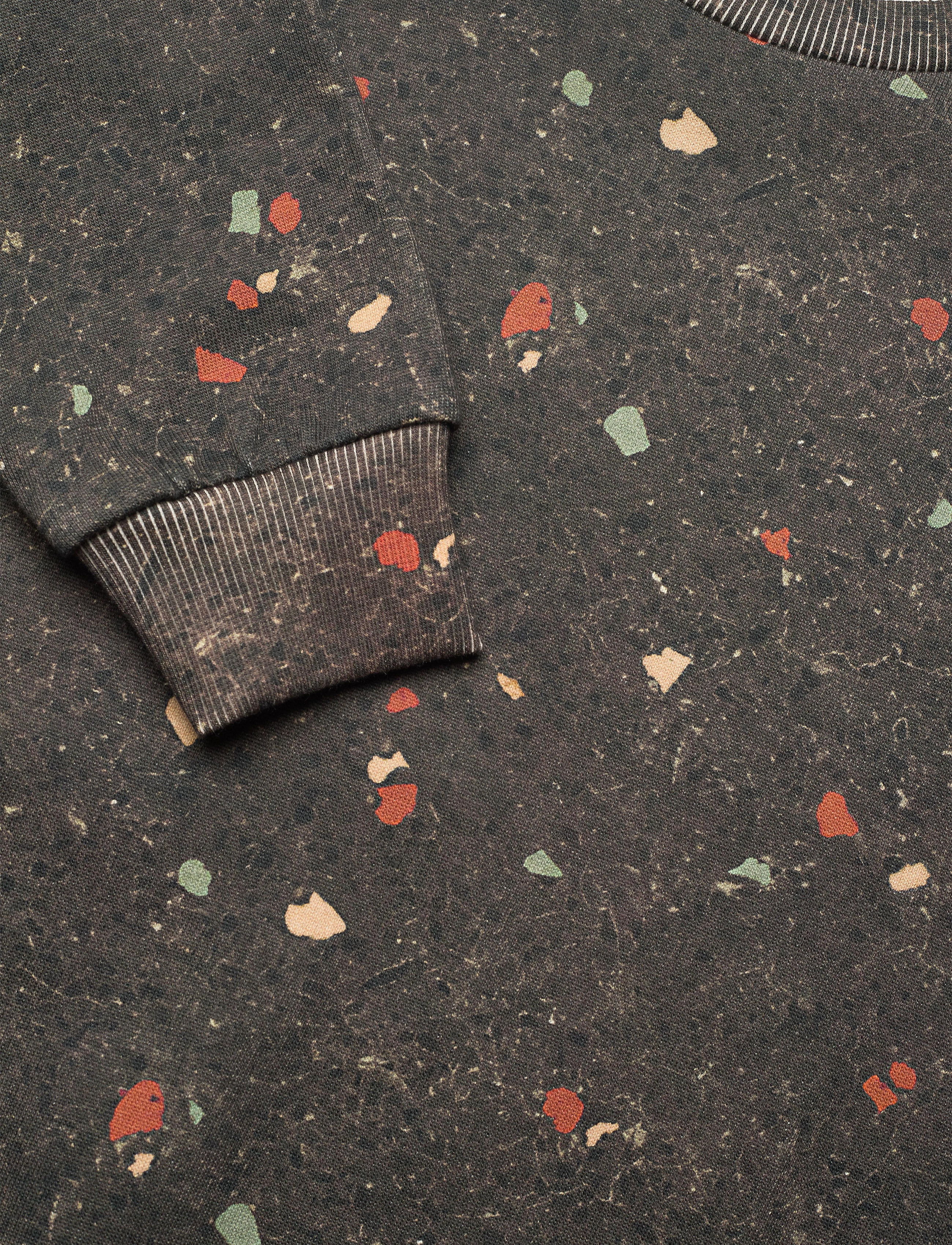 Soft Gallery - Konrad Sweatshirt - aop terazzo blk - 2