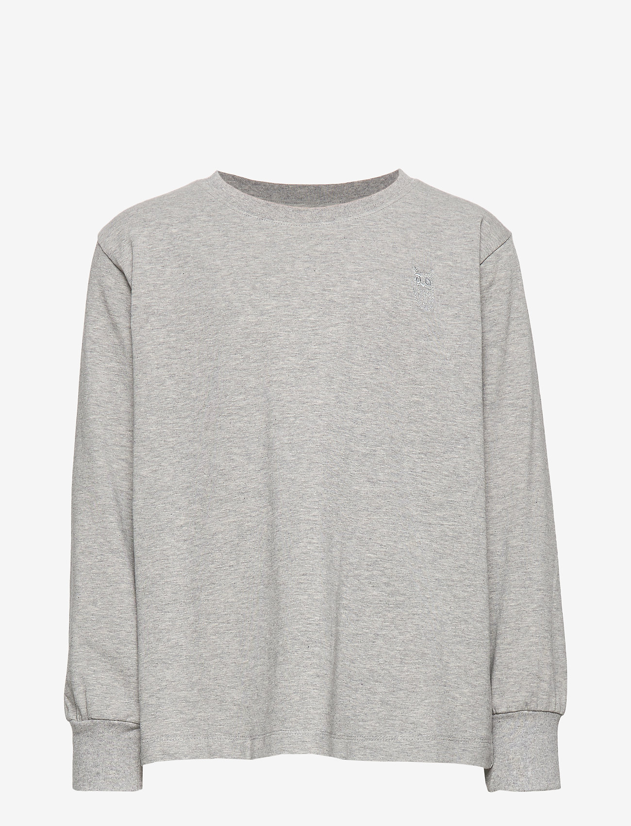 Soft Gallery - Benson T-shirt - grey melange, mini owl emb. - 0