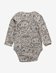 Soft Gallery - SGBob Body - NOOS - long-sleeved bodies - drizzle, aop owl - 1