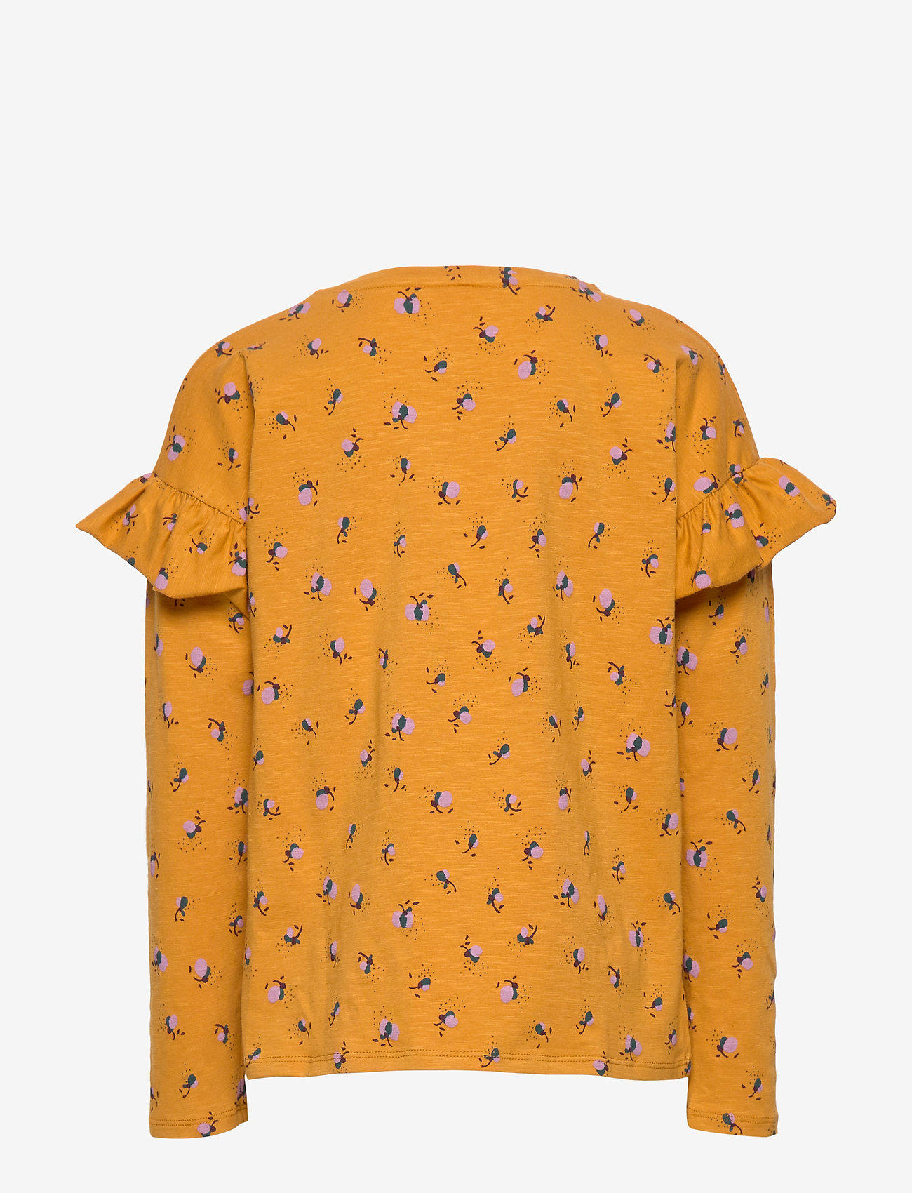 Soft Gallery - Editha T-shirt - inca gold, aop flowerbee small - 1