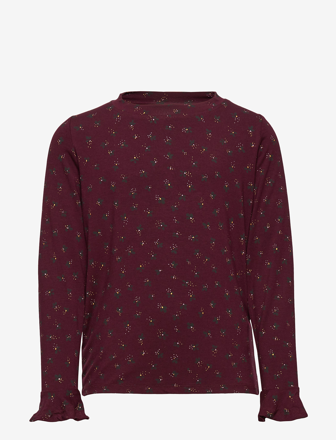 Soft Gallery - Elia T-shirt - fig, aop petals mini - 0