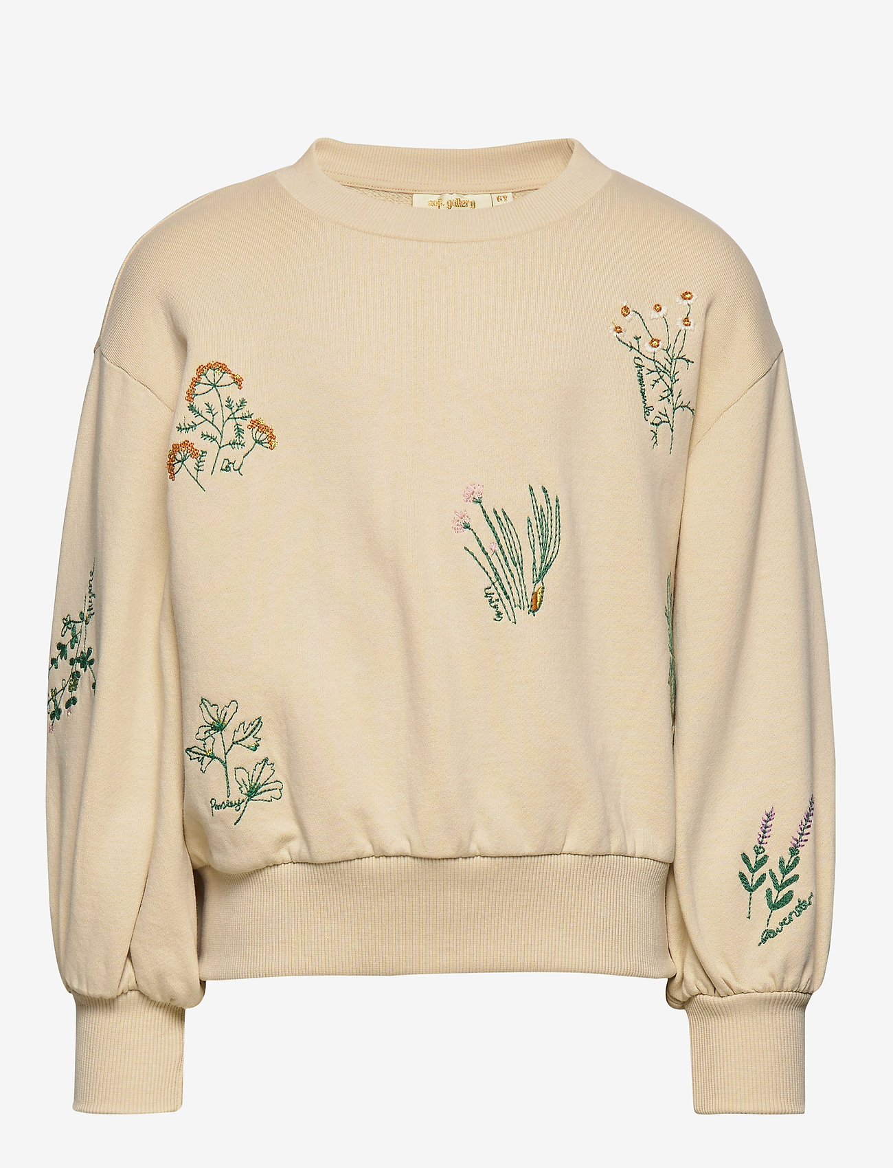 Soft Gallery - Elvira Sweatshirt - seedpearl, herbs emb - 0