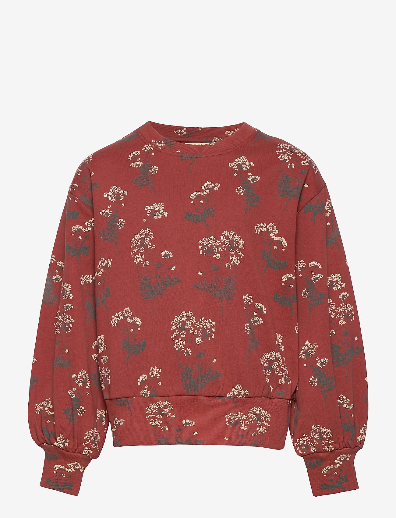 Soft Gallery - Elvira Sweatshirt - red ochre, aop flourish - 0