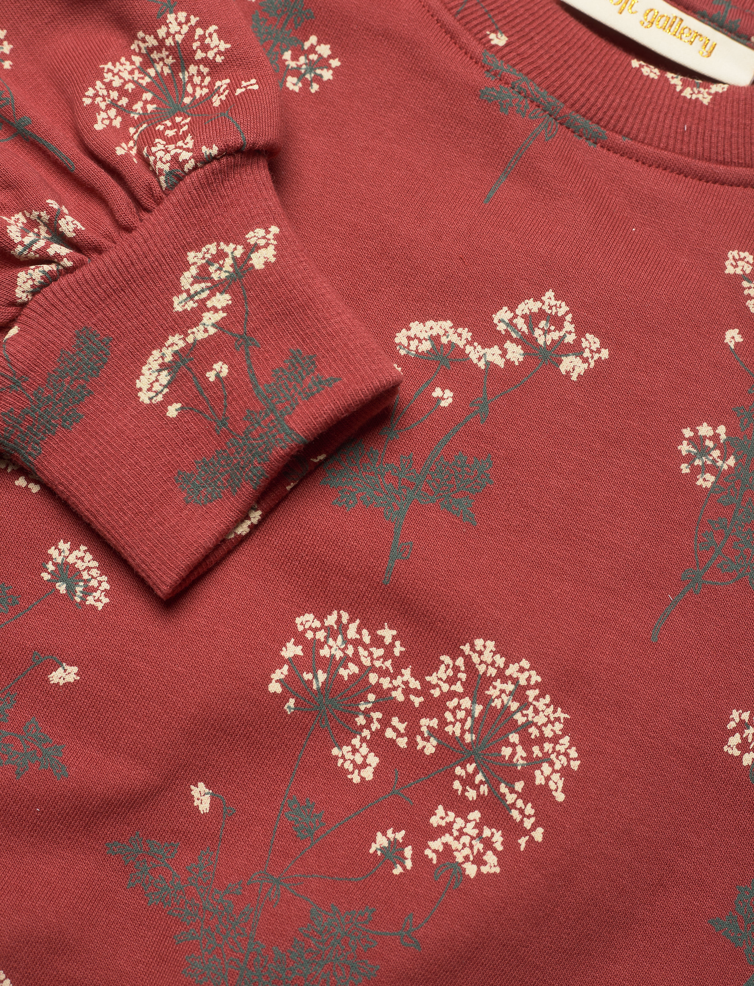 Soft Gallery - Elvira Sweatshirt - red ochre, aop flourish - 2