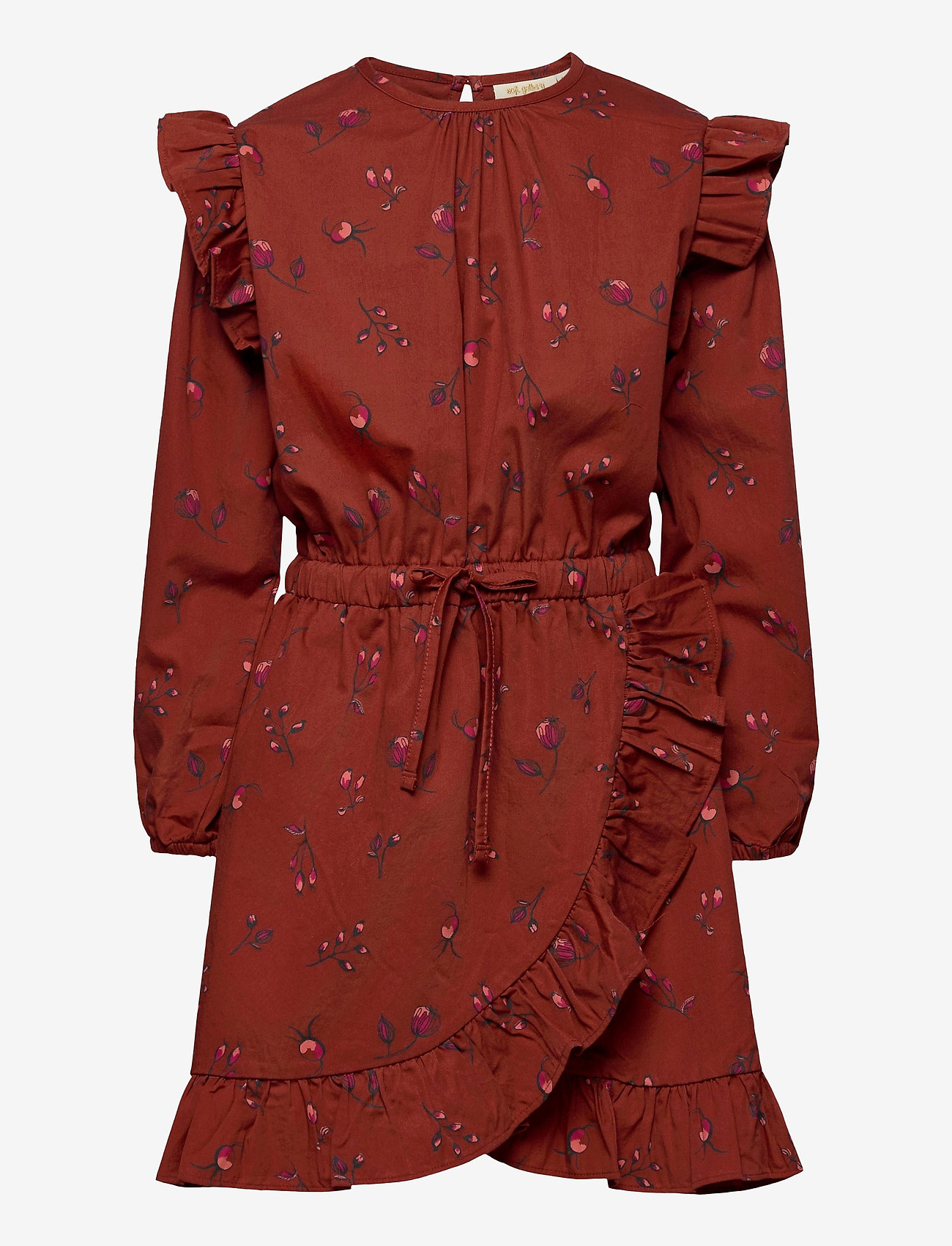 Soft Gallery - Ea Dress - red ochre, aop cloudberry - 0