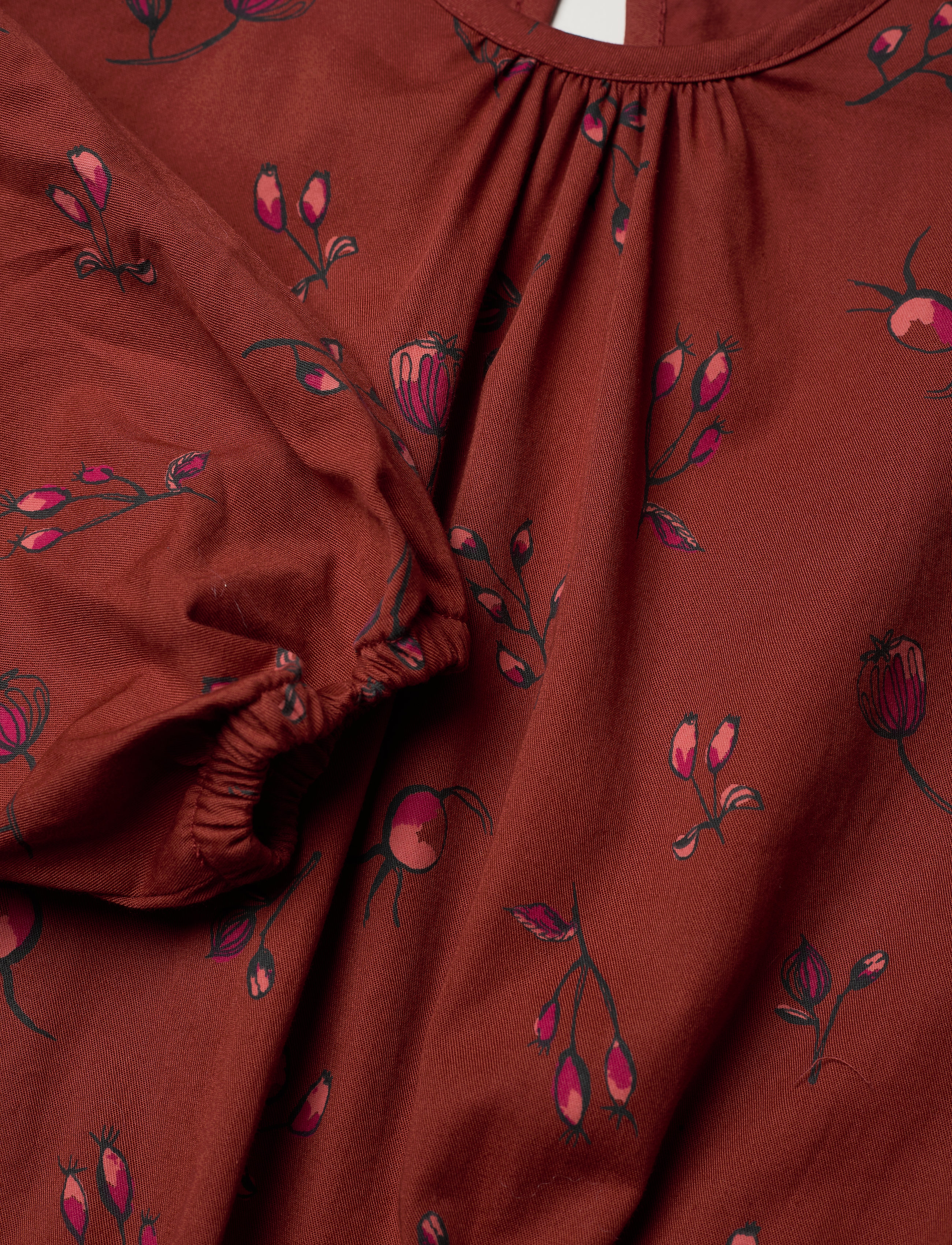 Soft Gallery - Ea Dress - red ochre, aop cloudberry - 2