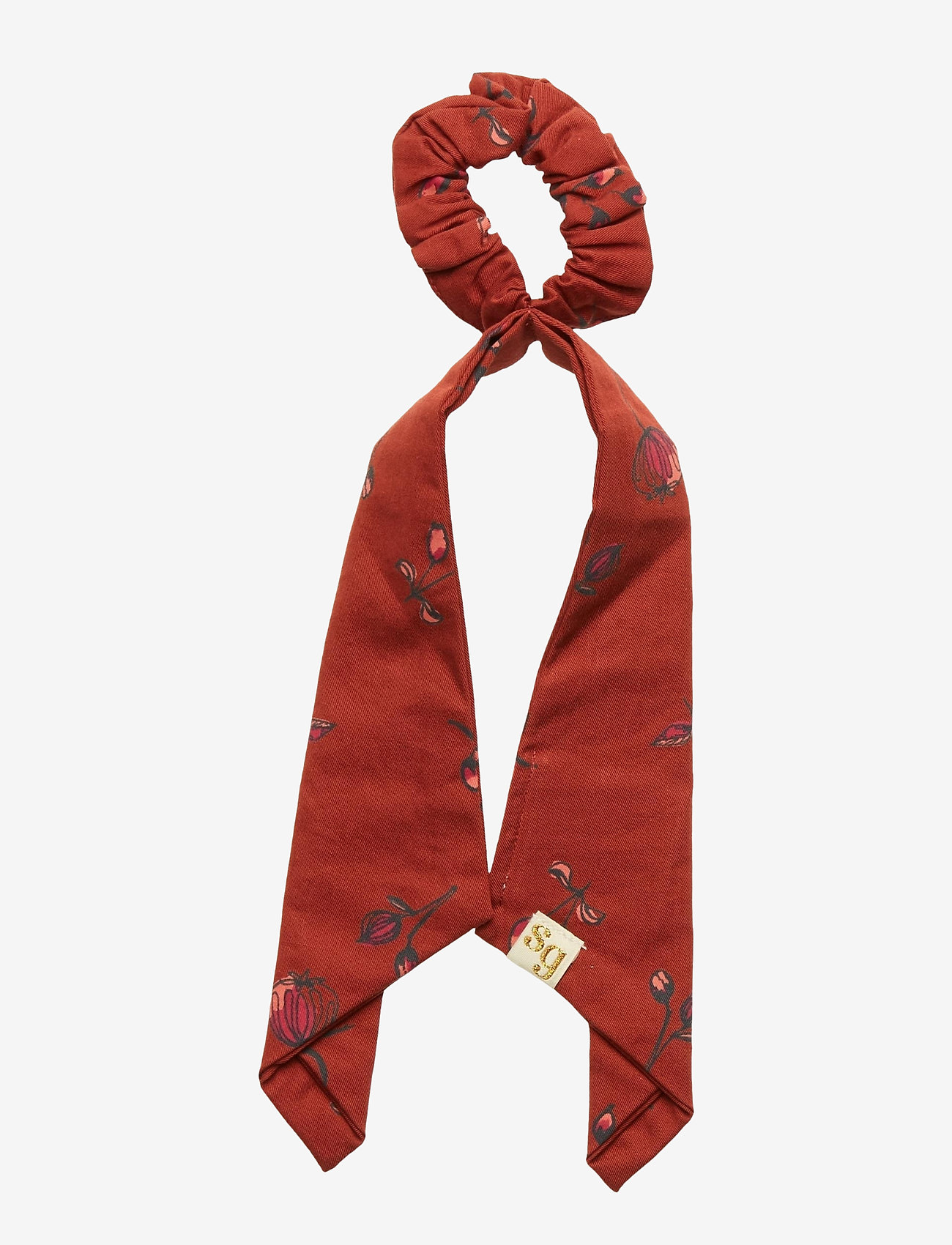 Soft Gallery - Scrunchie Bow - red ochre, aop cloudberry - 0