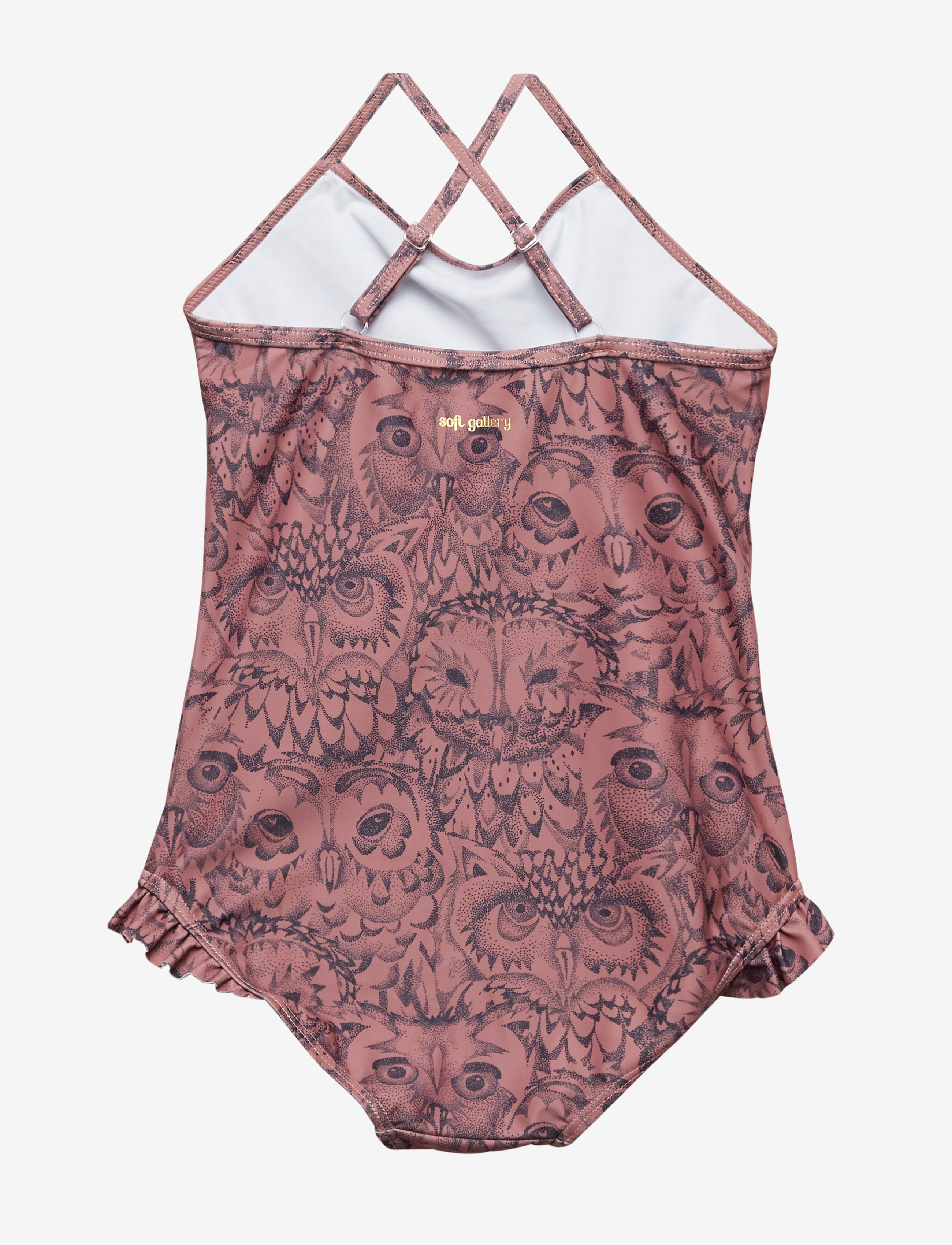Soft Gallery - Ida Swimsuit - burlwood, aop owl - 1