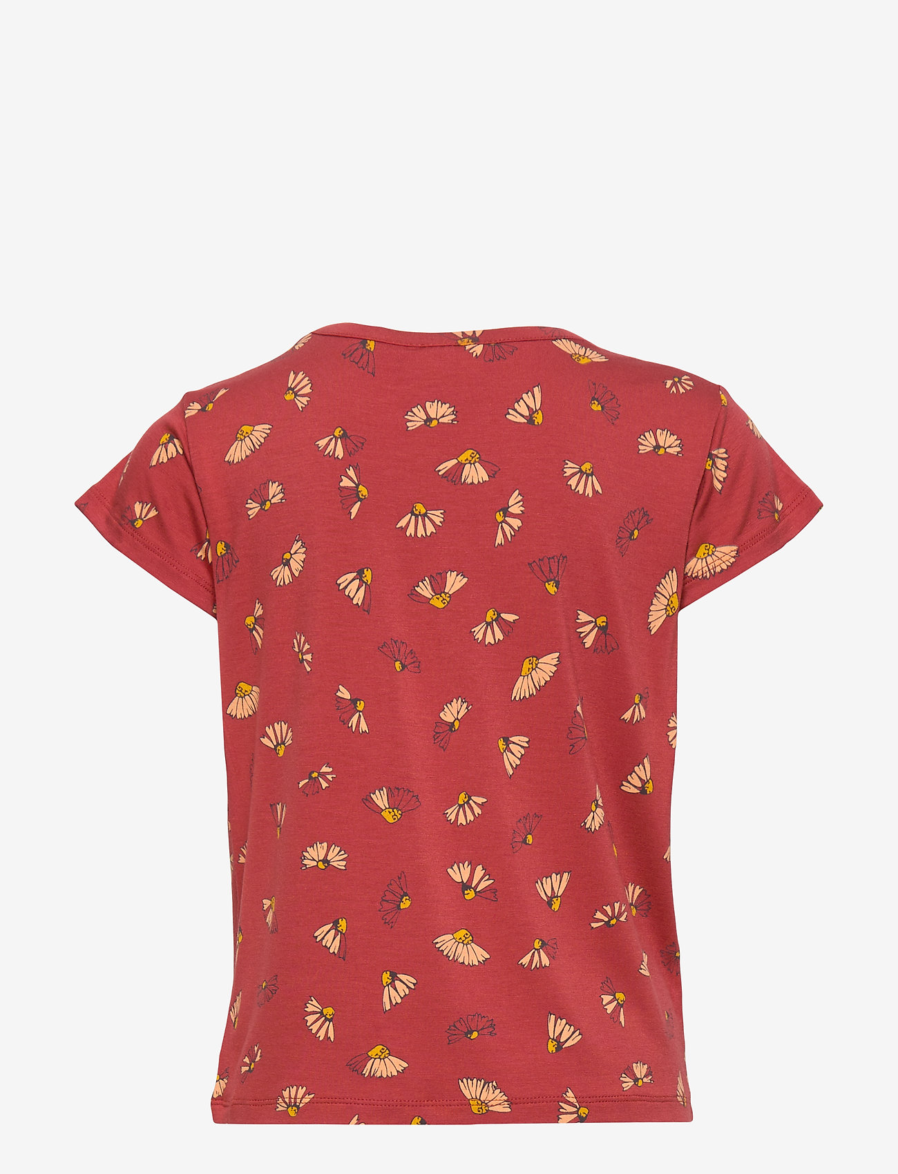 Soft Gallery - Pilou T-shirt - burnt brick, aop camomile - 1