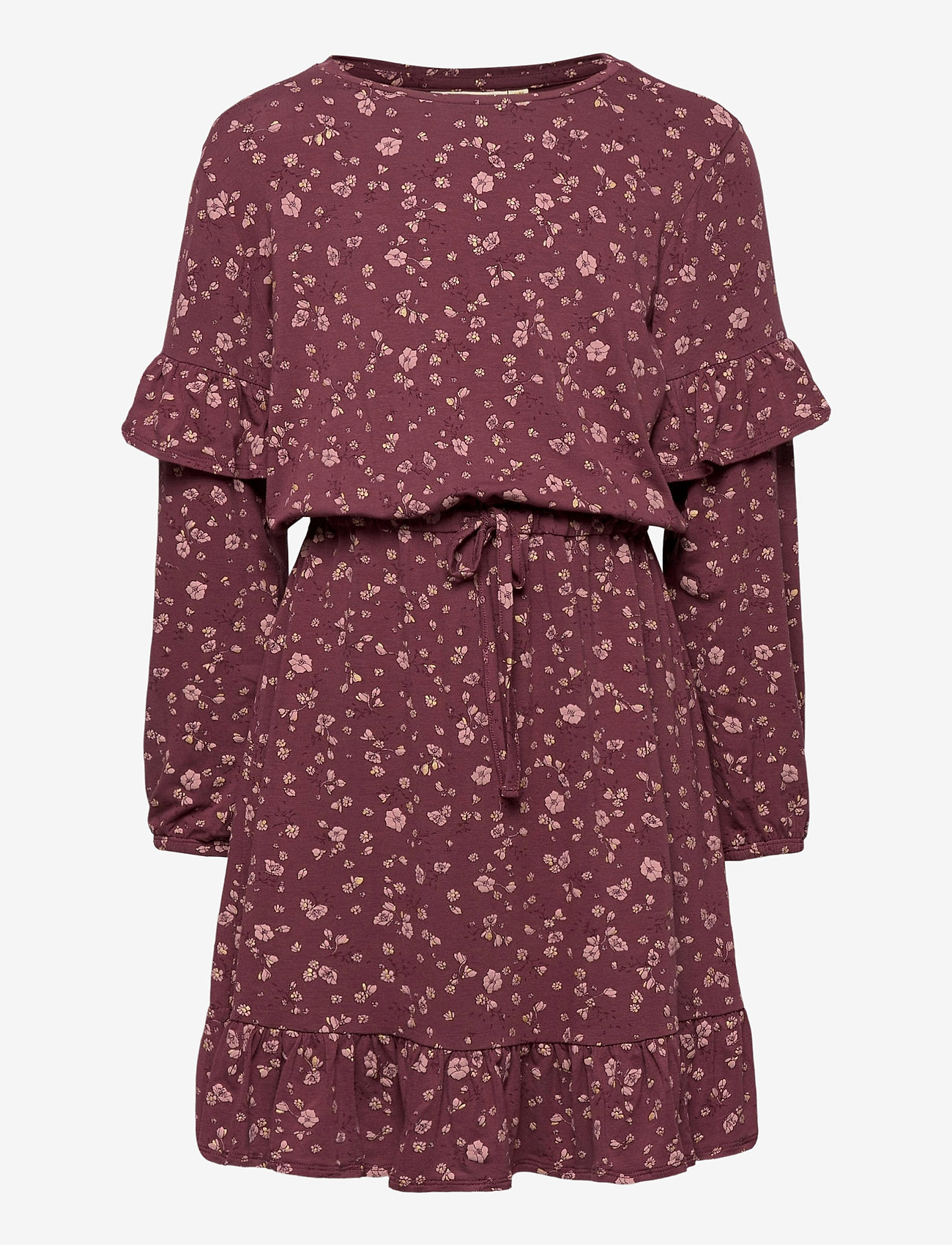 Soft Gallery - Gail Dress - oxblood red, aop flowery s - 0
