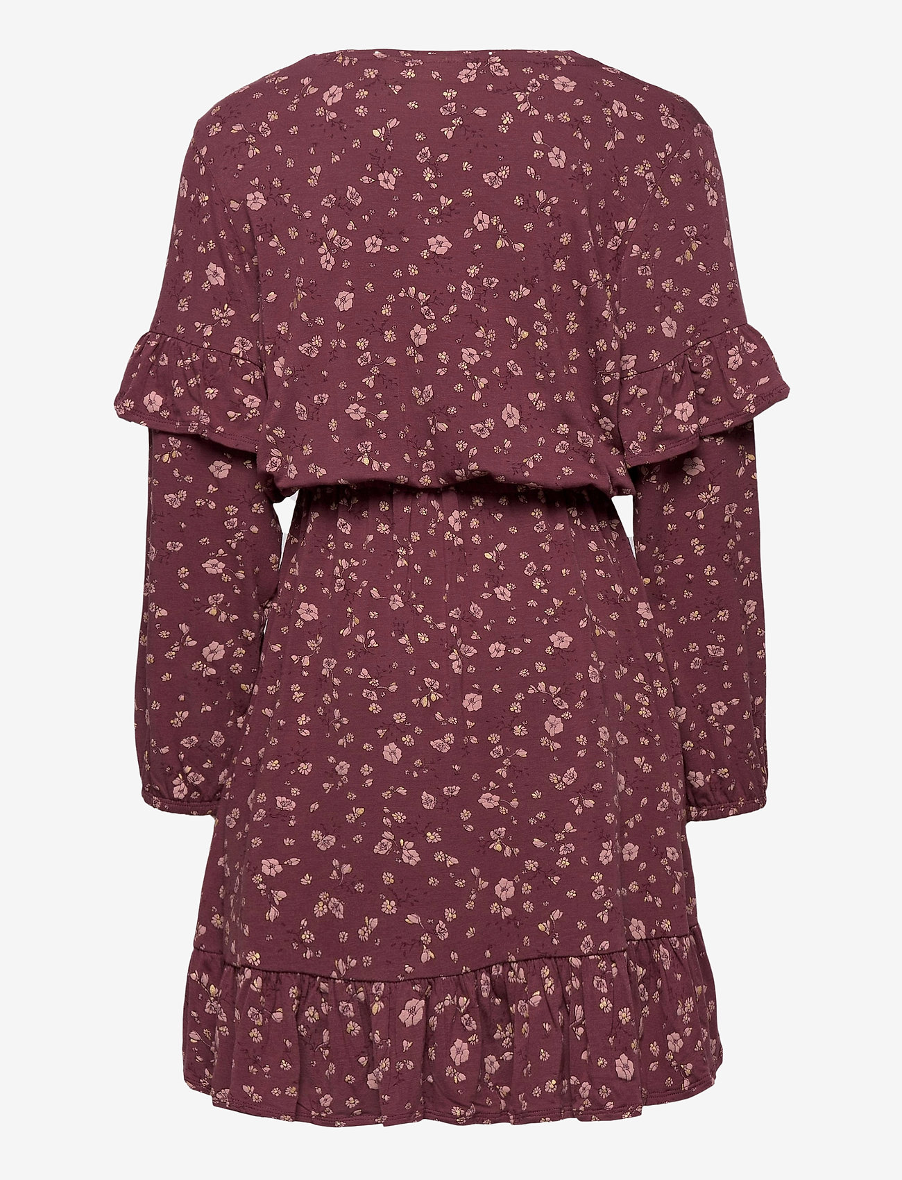 Soft Gallery - Gail Dress - oxblood red, aop flowery s - 1