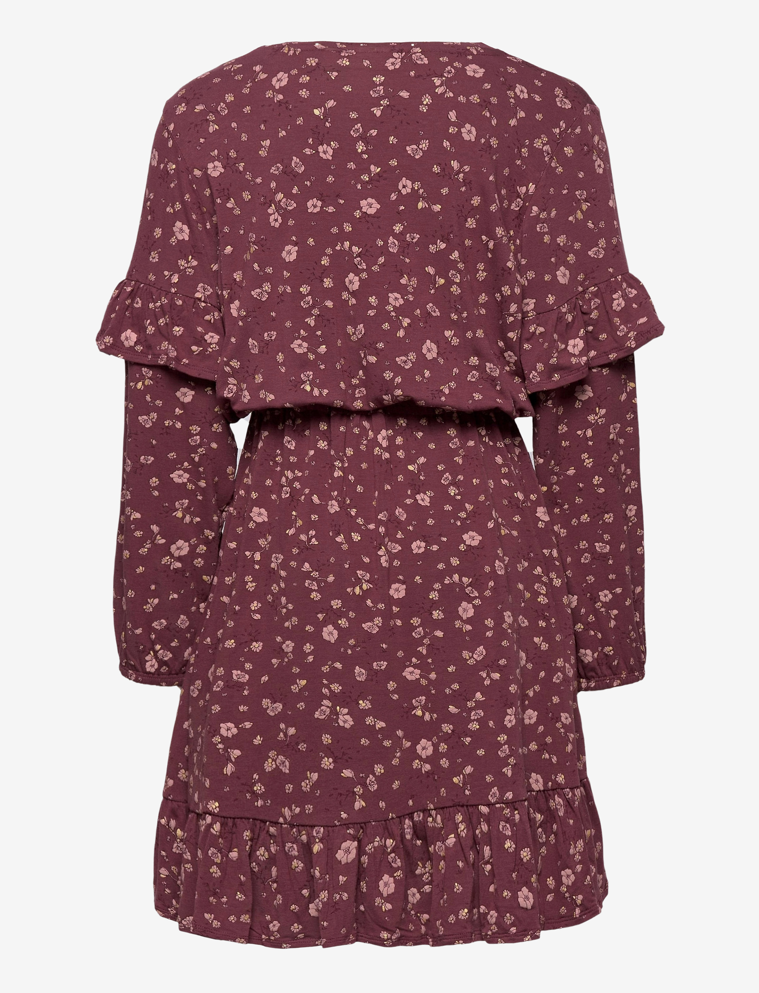 Soft Gallery - Gail Dress - oxblood red, aop flowery s - 1