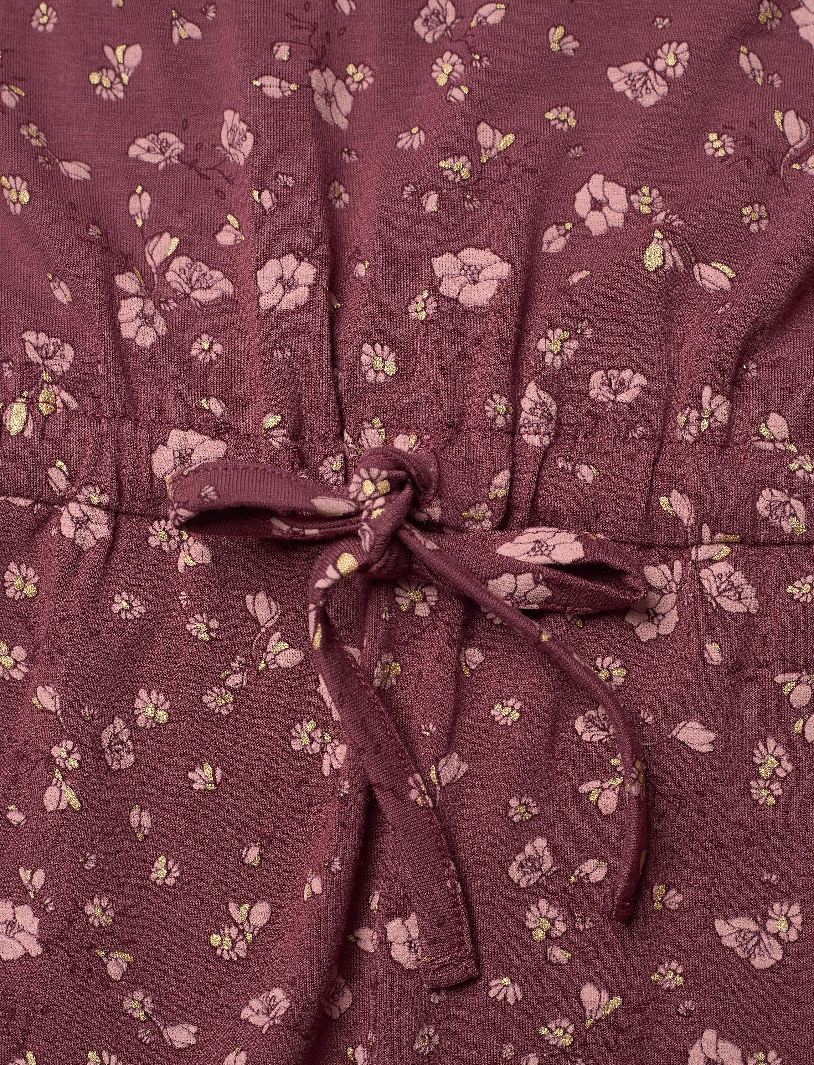 Soft Gallery - Gail Dress - oxblood red, aop flowery s - 3