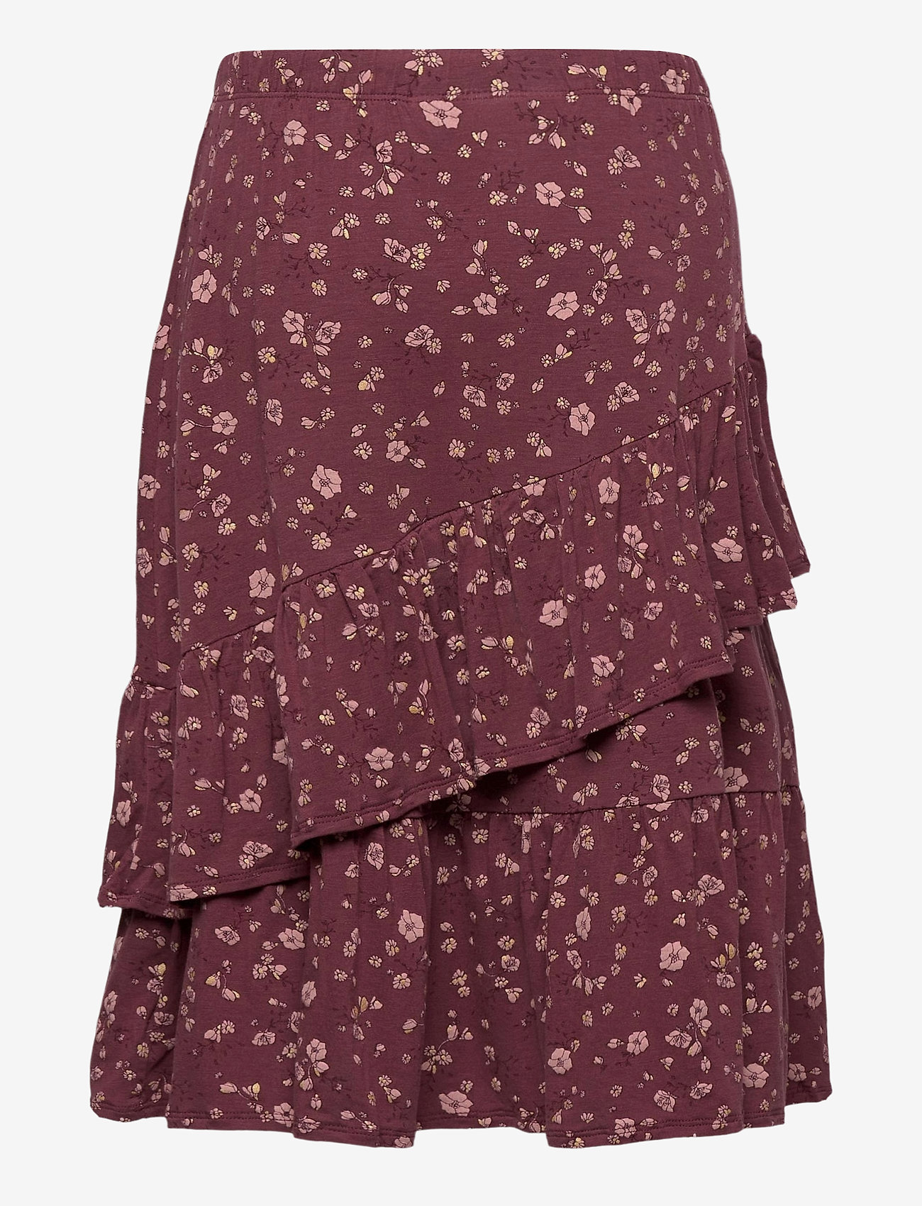 Soft Gallery - Fine Skirt - oxblood red, aop flowery s - 1