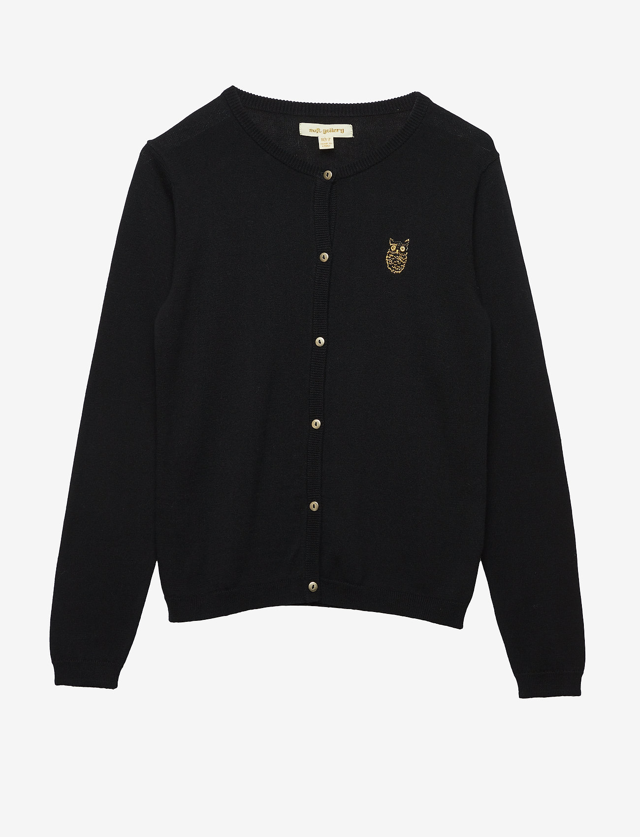 Soft Gallery - Mila Cardigan - jet black, mini owl emb. - 0