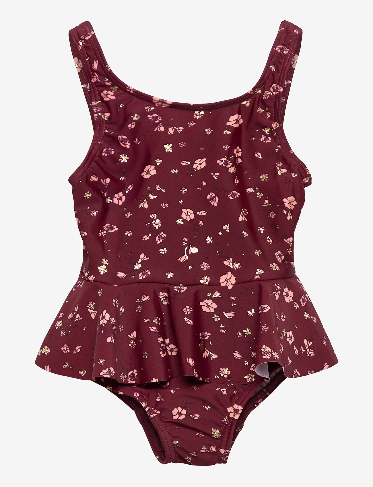 OXBLOOD RED, AOP FLOWERY S