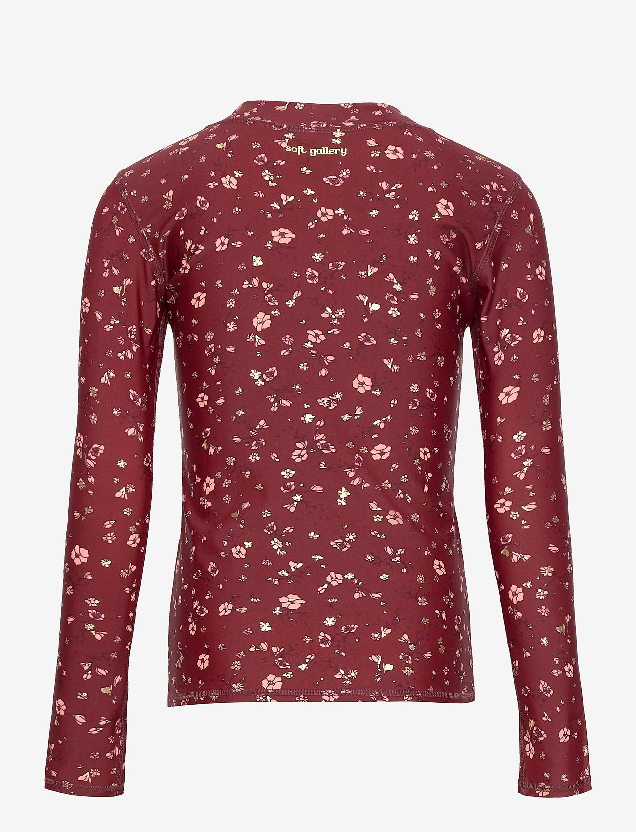 Soft Gallery - Astin Sun Shirt - oxblood red, aop flowery s - 1