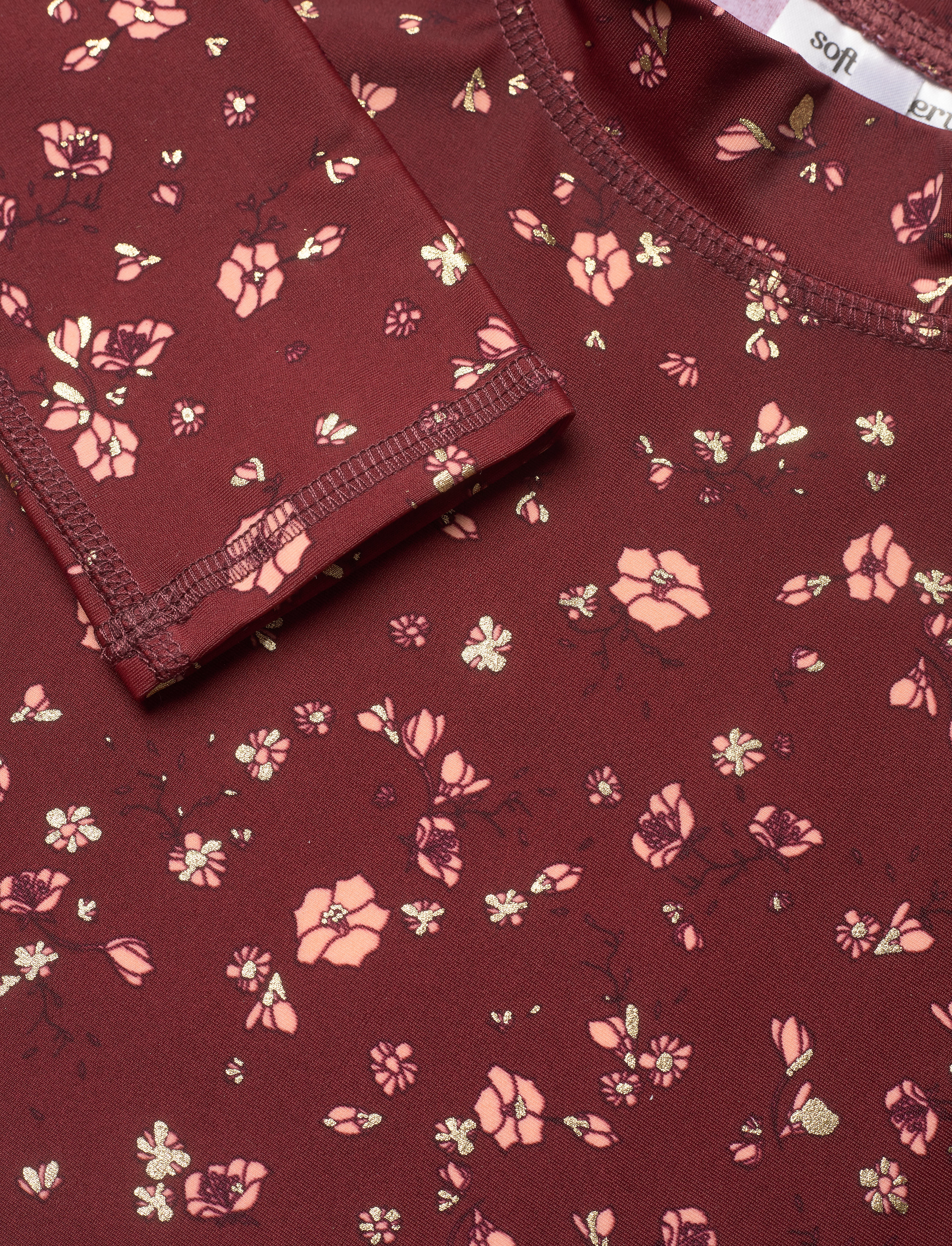 Soft Gallery - Astin Sun Shirt - oxblood red, aop flowery s - 2
