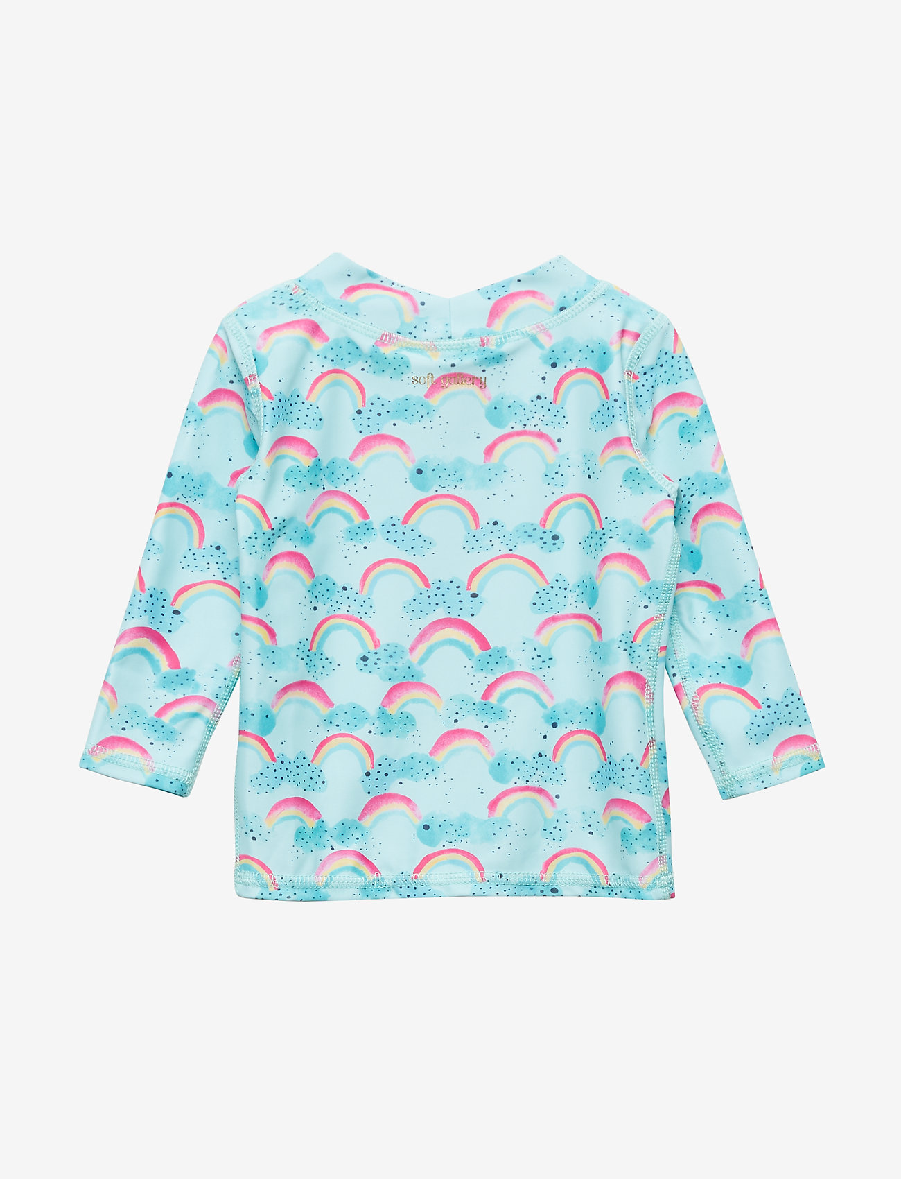 Soft Gallery - Baby Astin Sun Shirt - blue tint, aop rainbow - 1