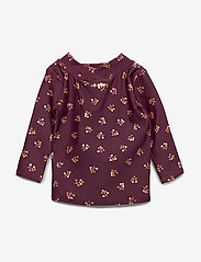 Soft Gallery - Baby Astin Sun Shirt - sommarfynd - fig, aop winterberry small - 1
